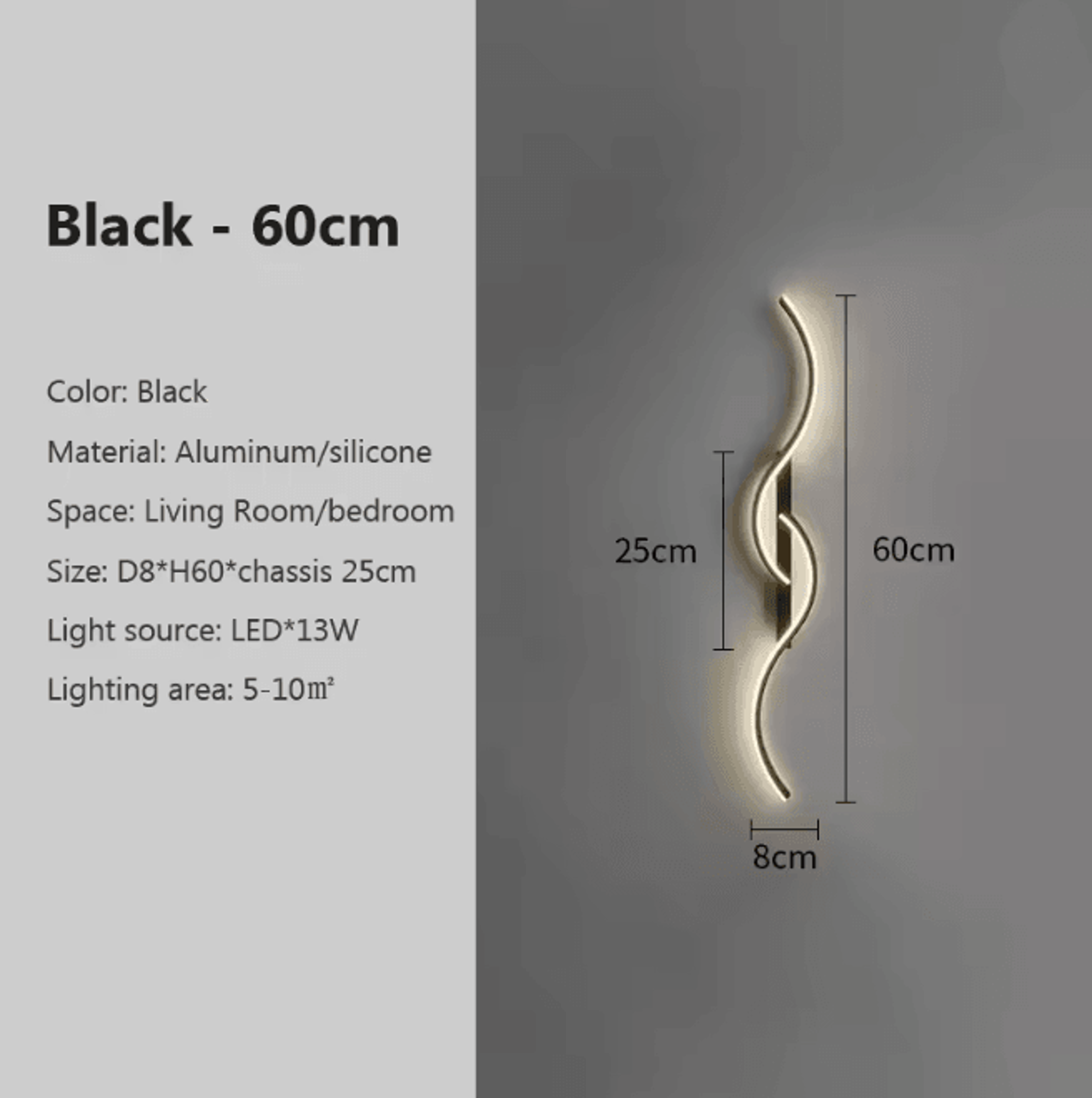 Modern LED Wall Lamp Minimalist Bedside Wall Light Long Strip Indoor Sconce 5