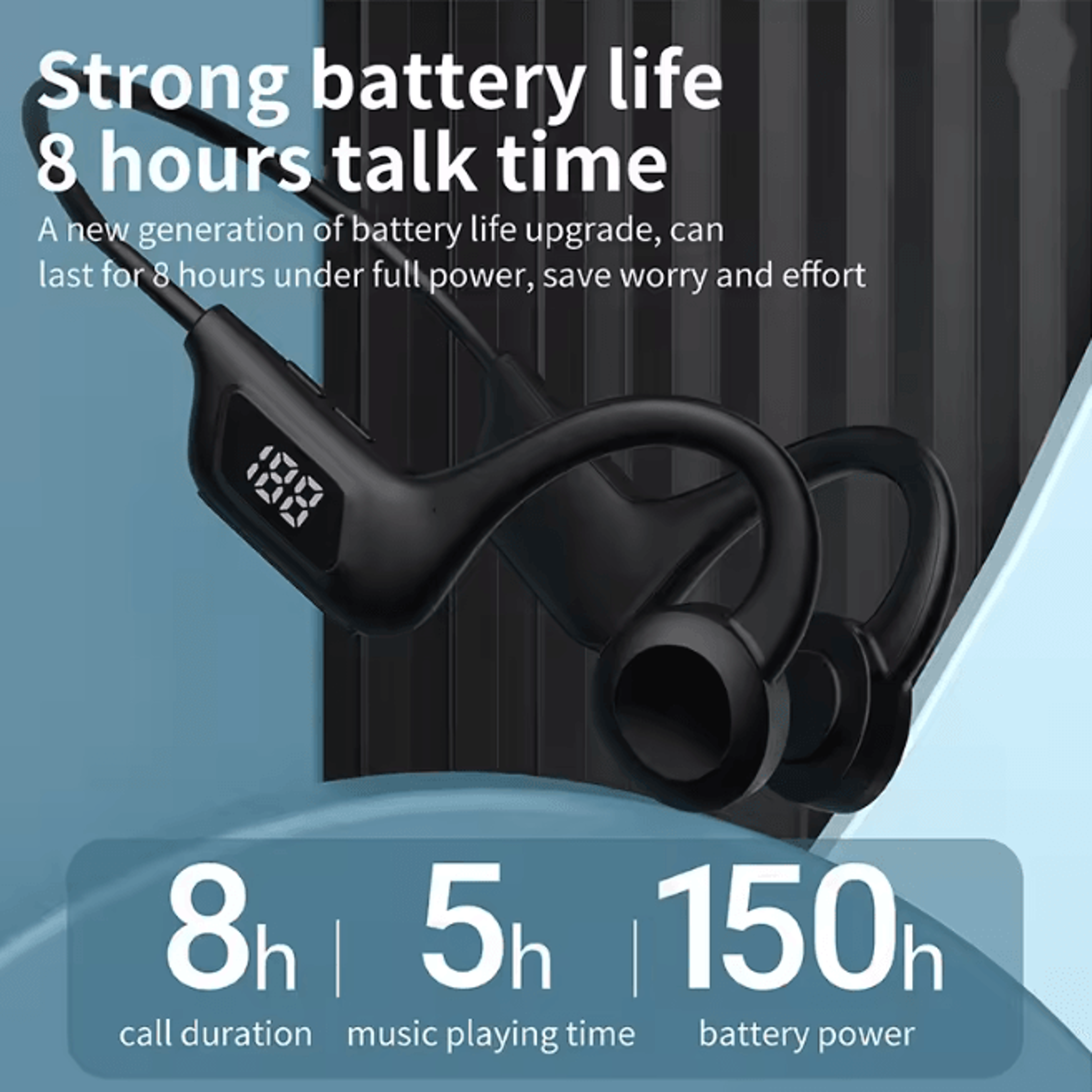 Bone Conduction Wireless Earphones For Sports Swimming And Running Bluetooth Headphones 2