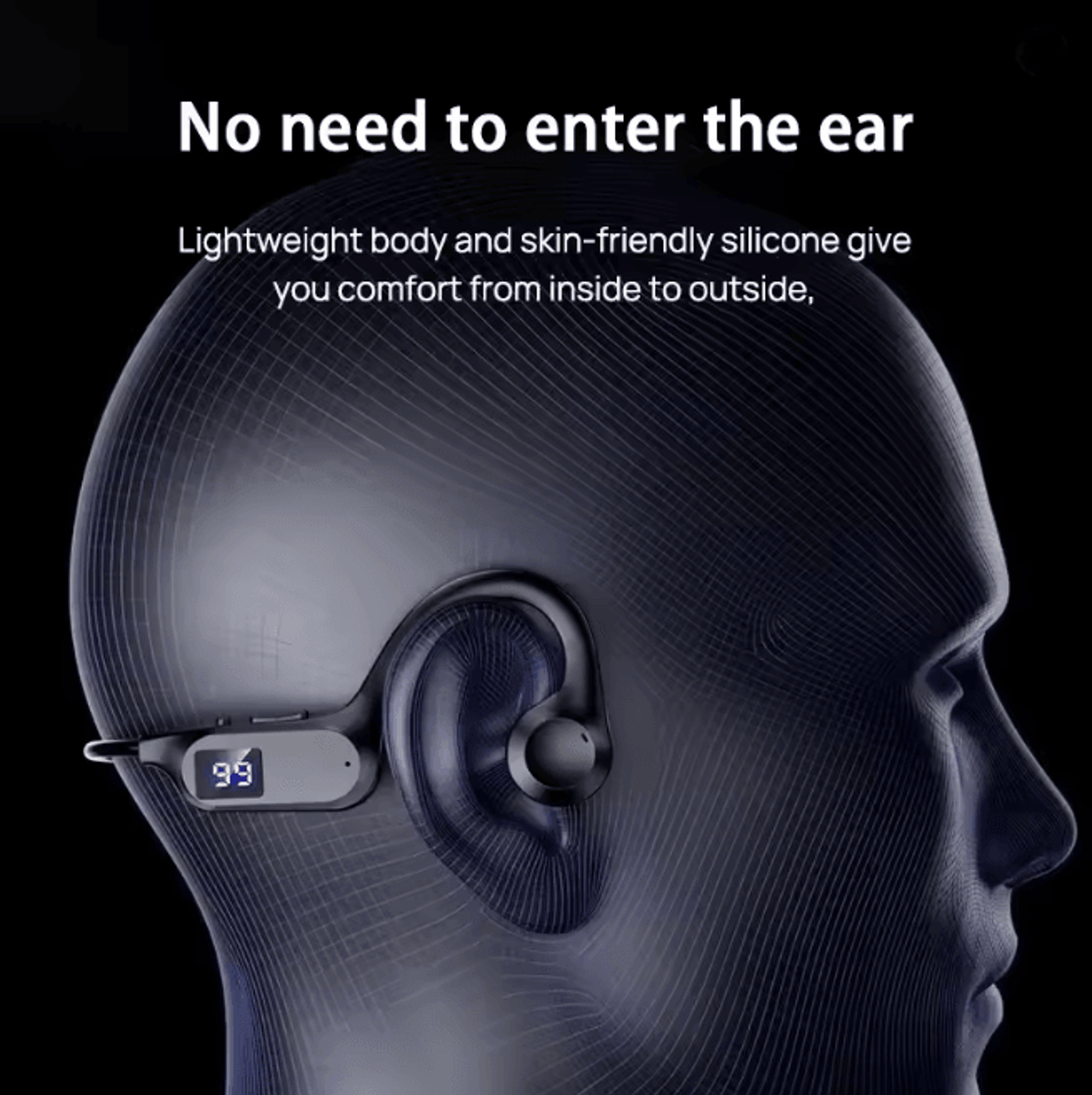 Bone Conduction Wireless Earphones For Sports Swimming And Running Bluetooth Headphones 3