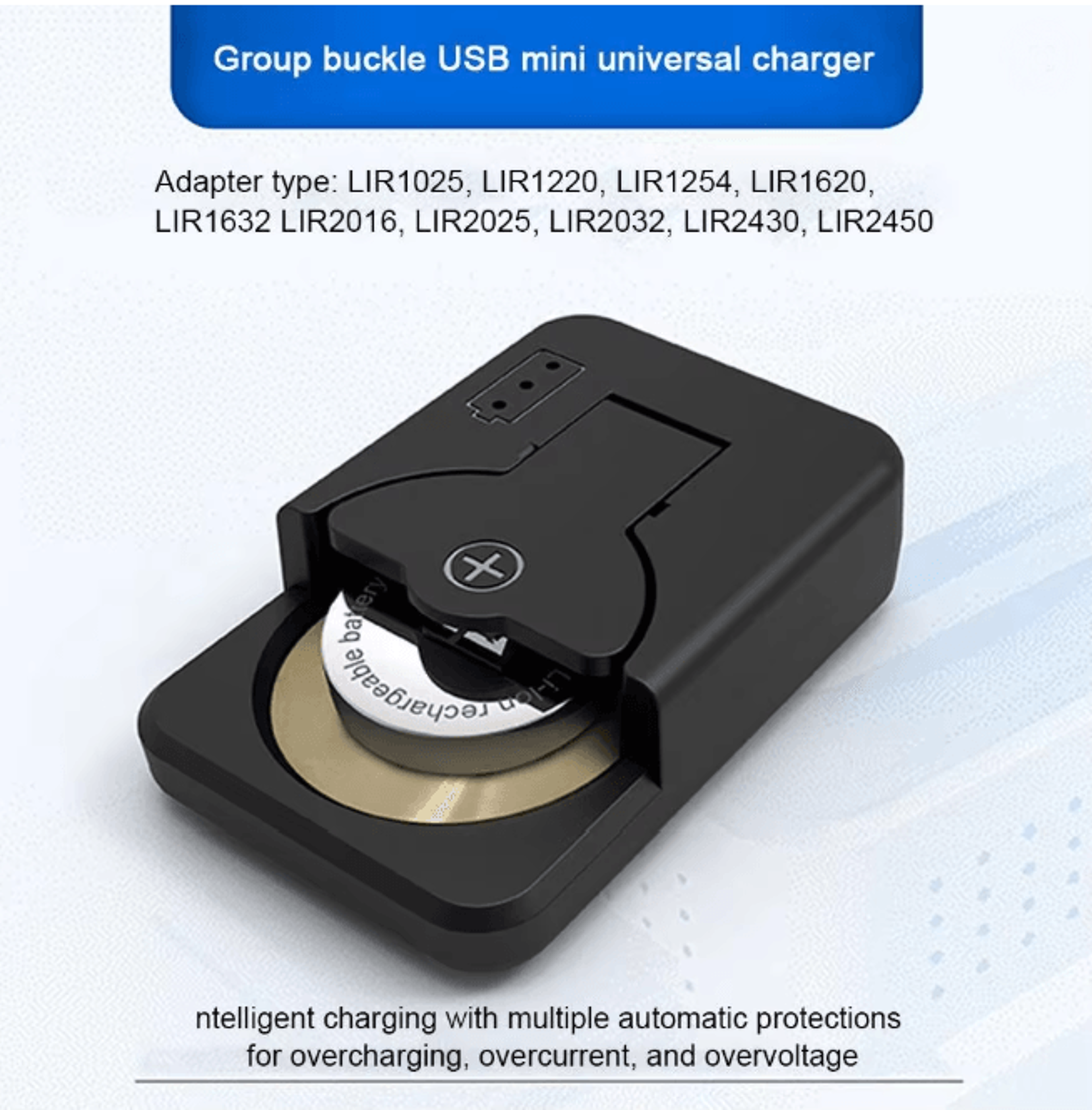 Button Battery Charger Universal Coin Cell Charger With LED Indicator 2