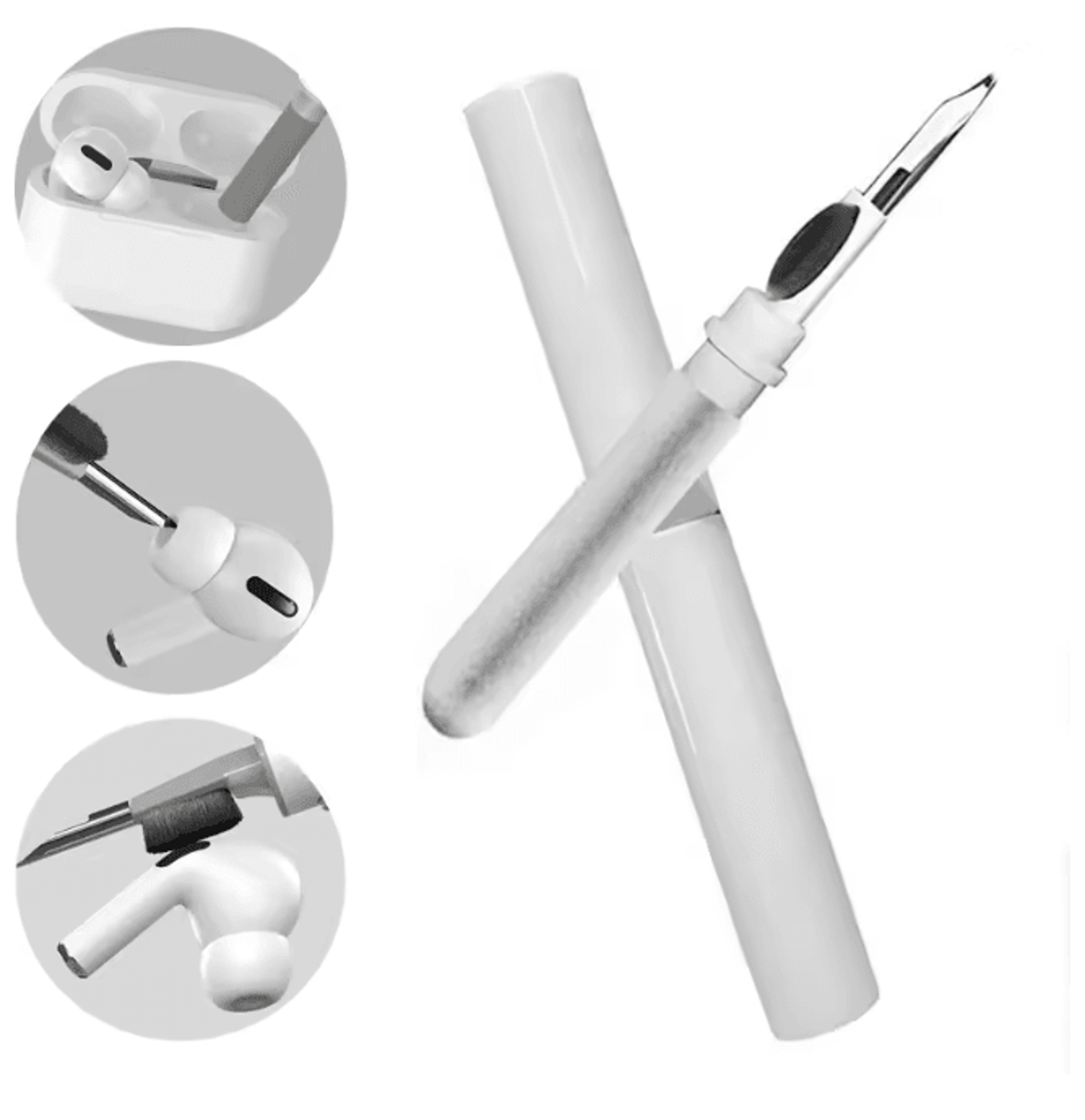 3 In 1 Earphone Cleaning Pen Dust Removal Tool For Phones Tablets And Headphones 4