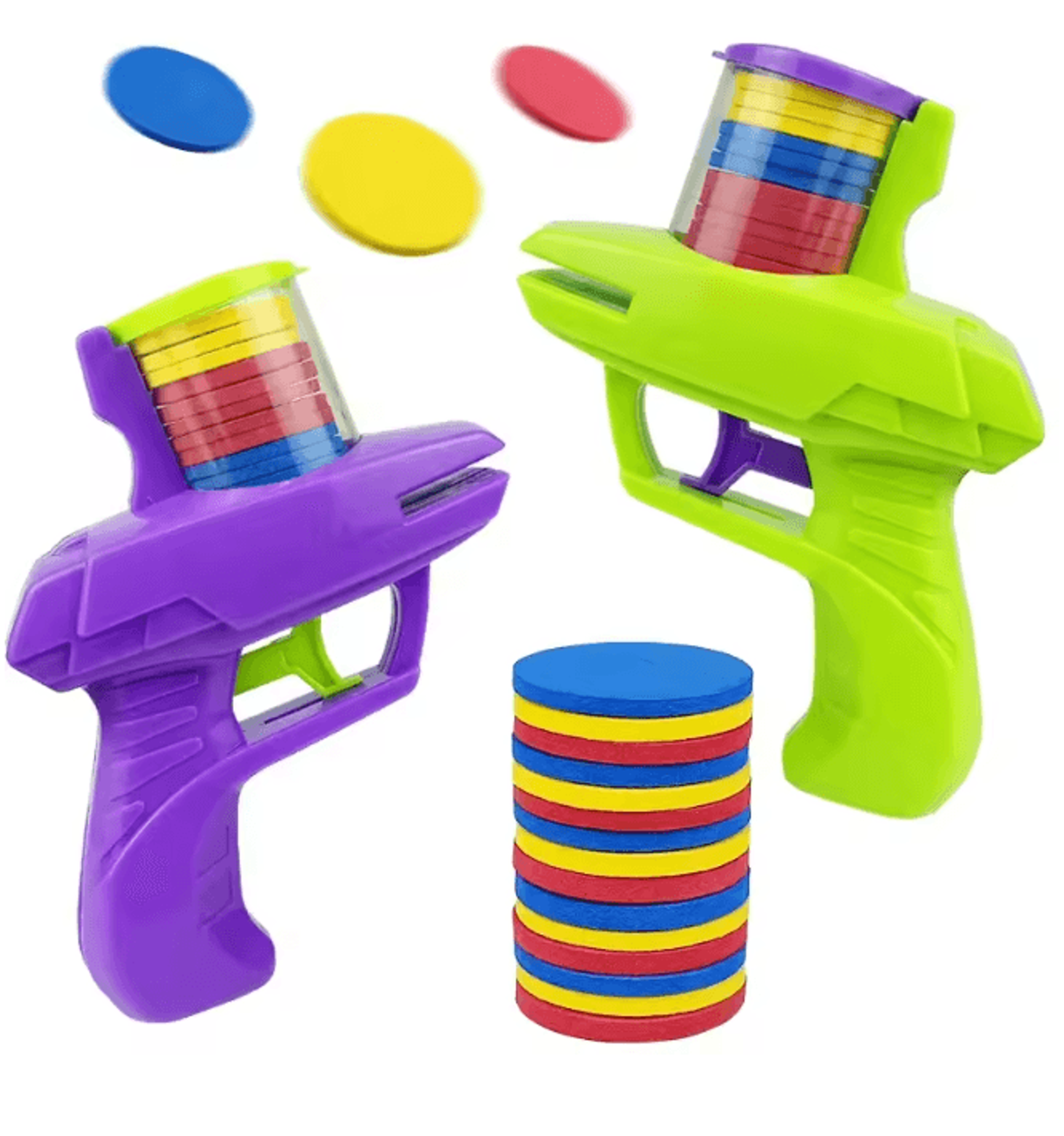 Double Player Flying Disc Gun Safe Shooting Game For Kids 0