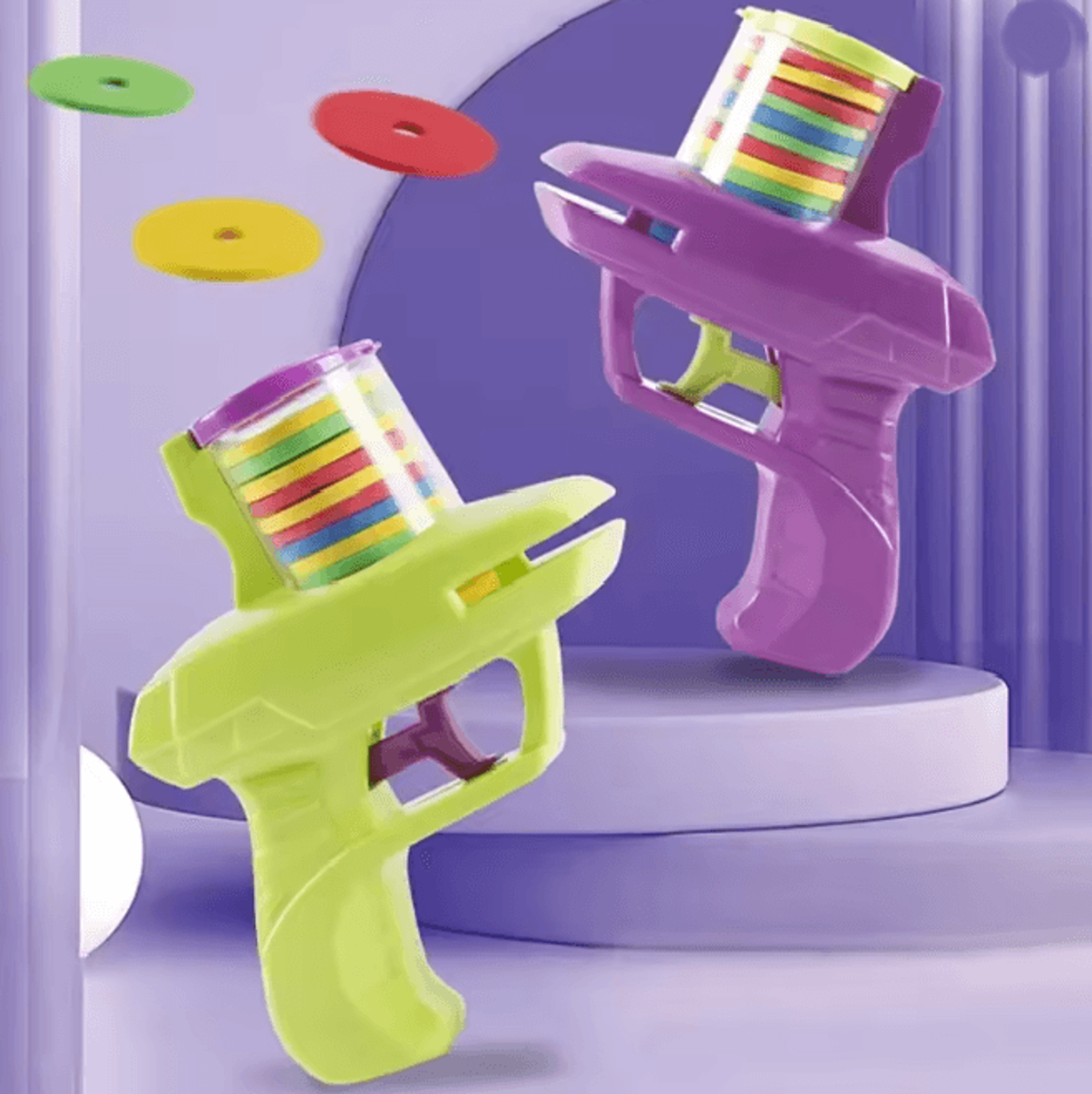 Double Player Flying Disc Gun Safe Shooting Game For Kids 3