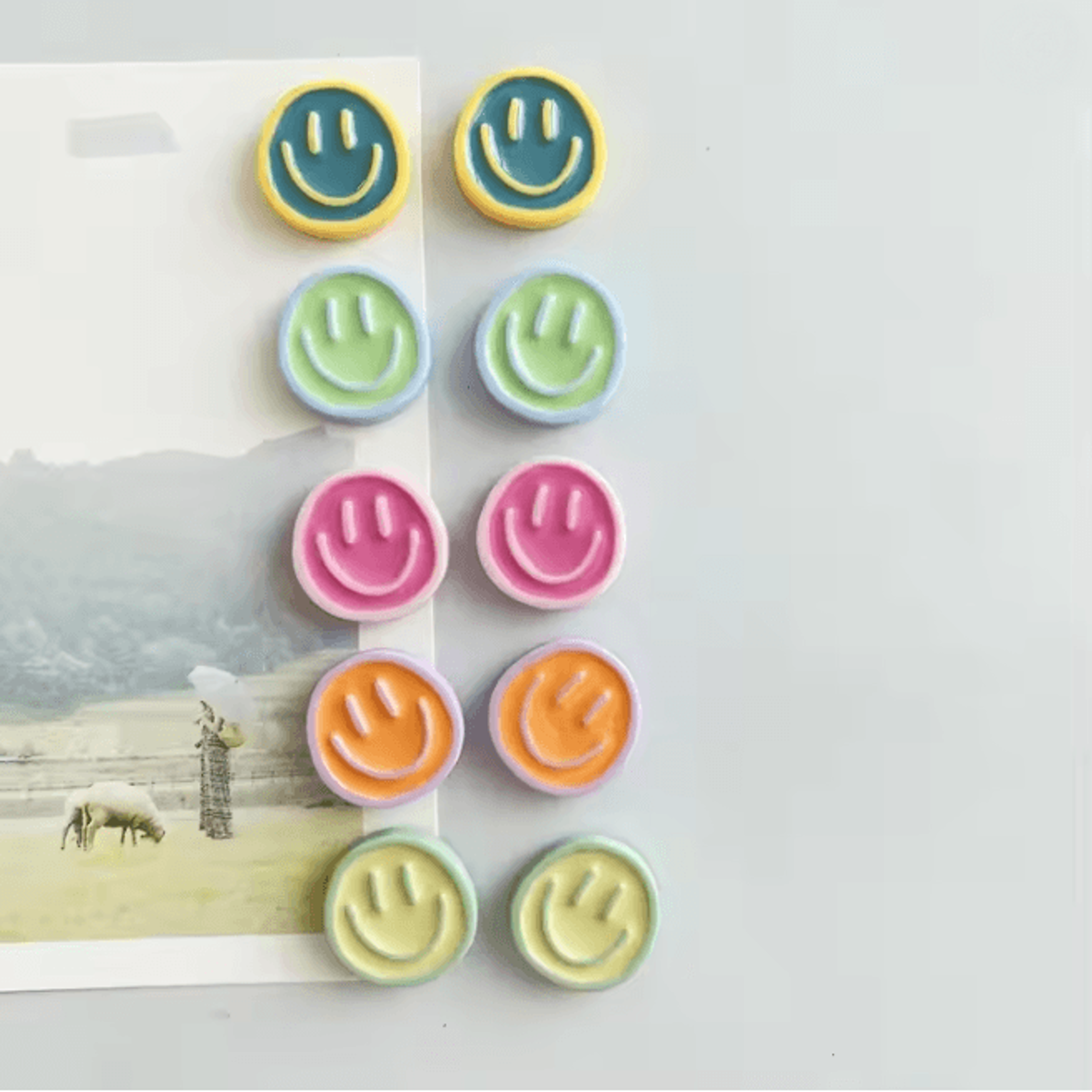 Cartoon Fridge Magnets Set Nordic Style Decorative Message Magnets 1