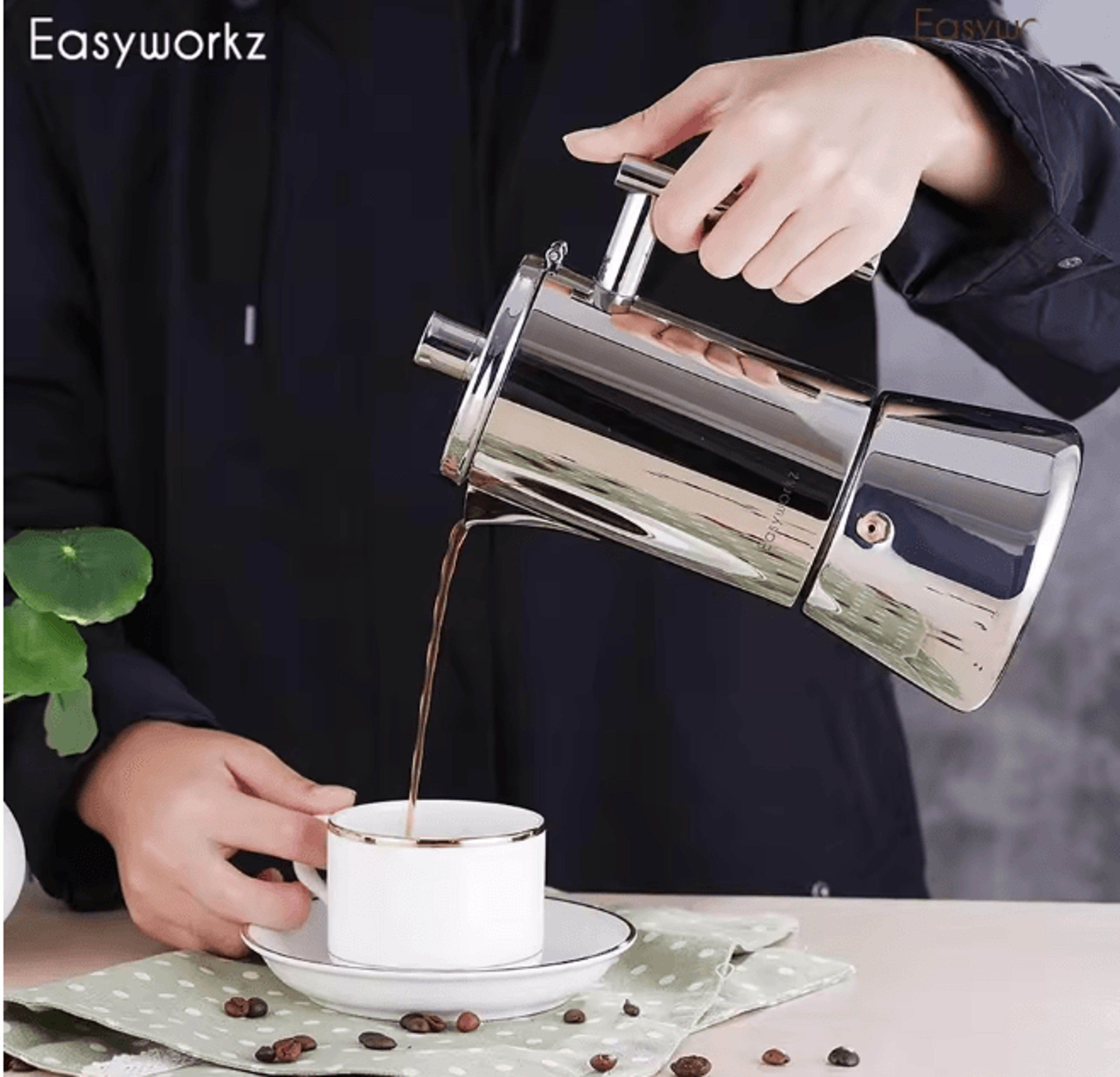 Stainless Steel Stovetop Espresso Maker Italian Moka Pot For Induction 2