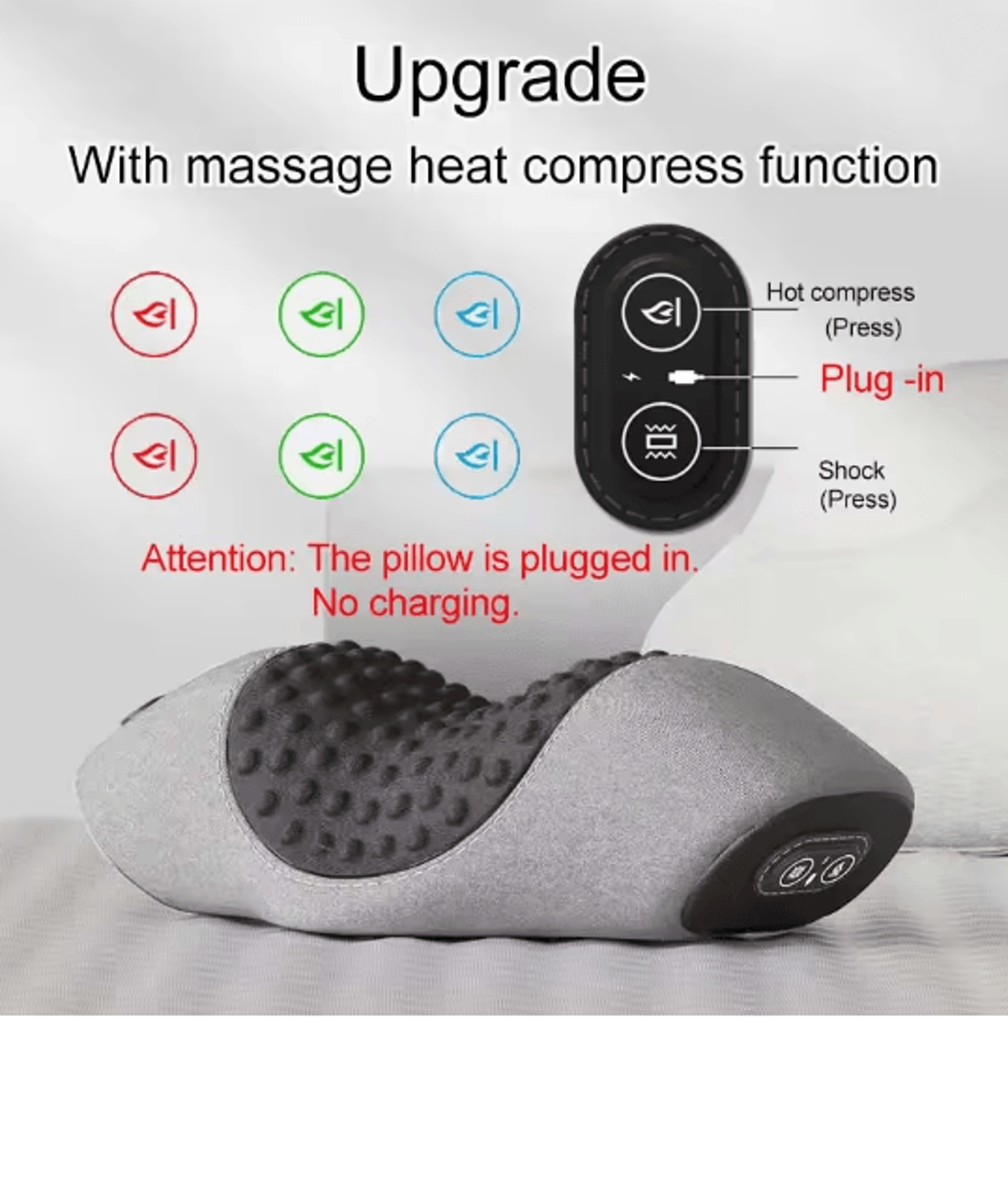 Electric Waist Support Pillow With Massage And Heating For Sleep Relief 6
