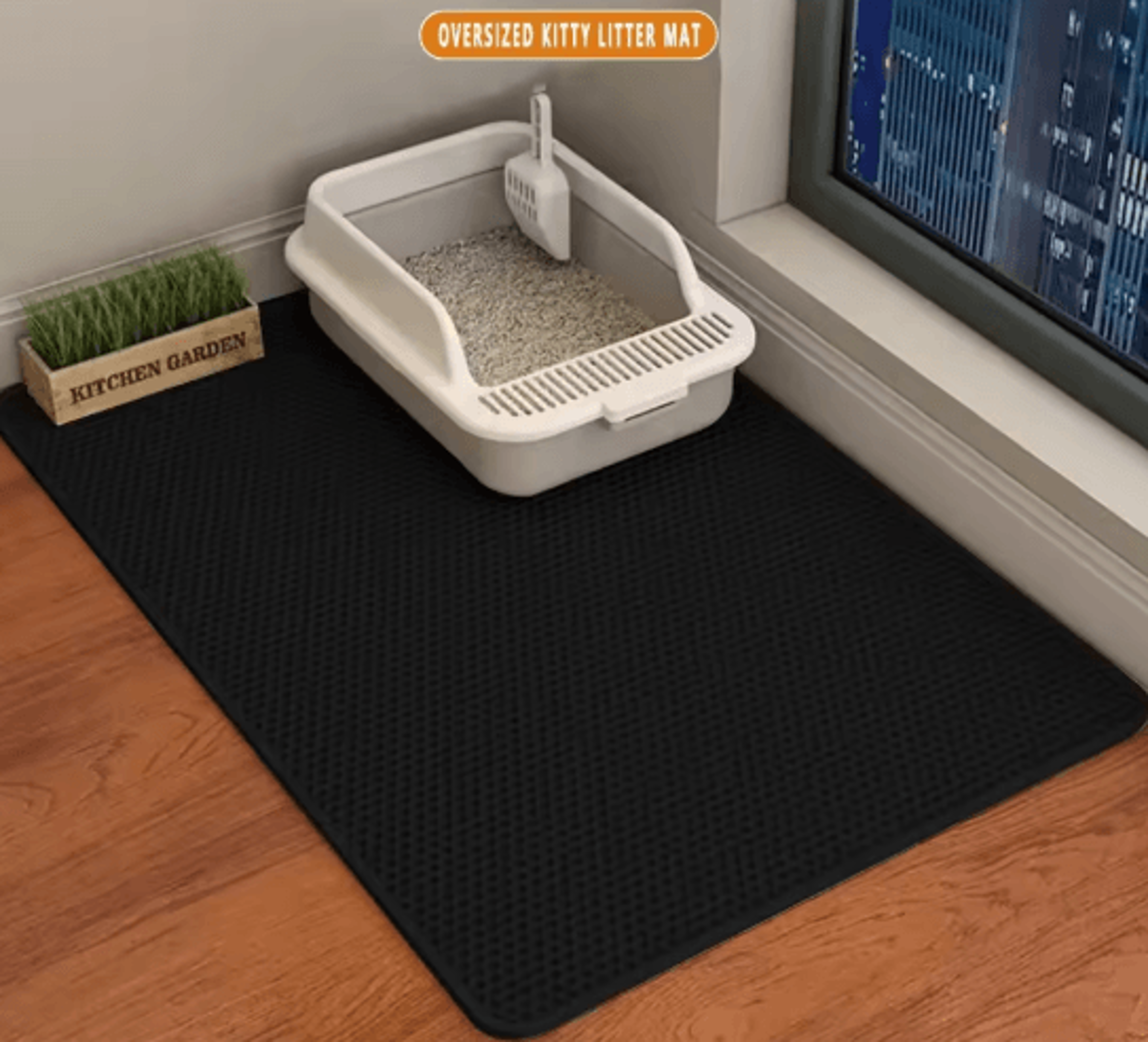 Double Layer Cat Litter Mat Waterproof Non Slip Pet Litter Trap Mat 2
