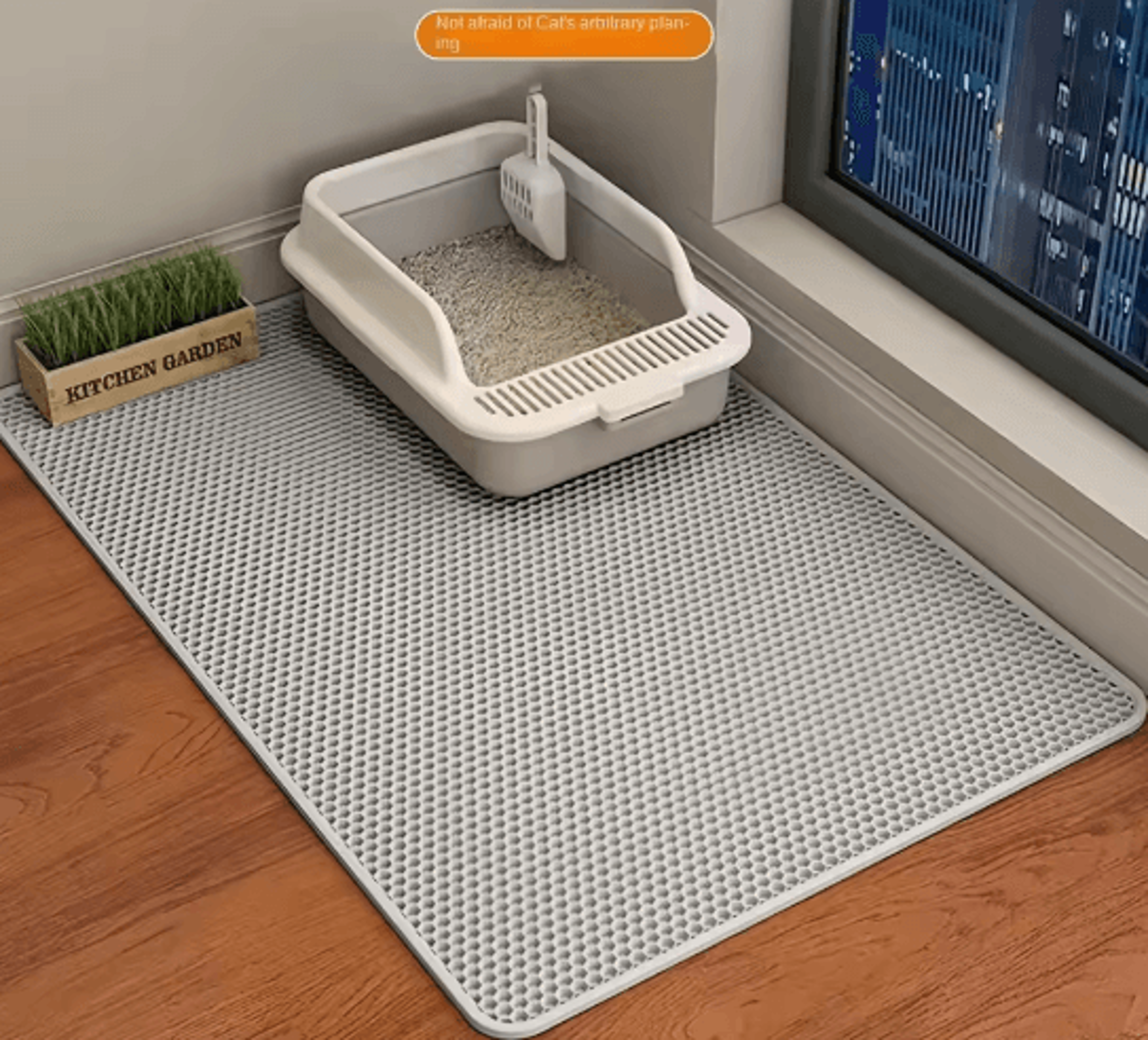 Double Layer Cat Litter Mat Waterproof Non Slip Pet Litter Trap Mat 4