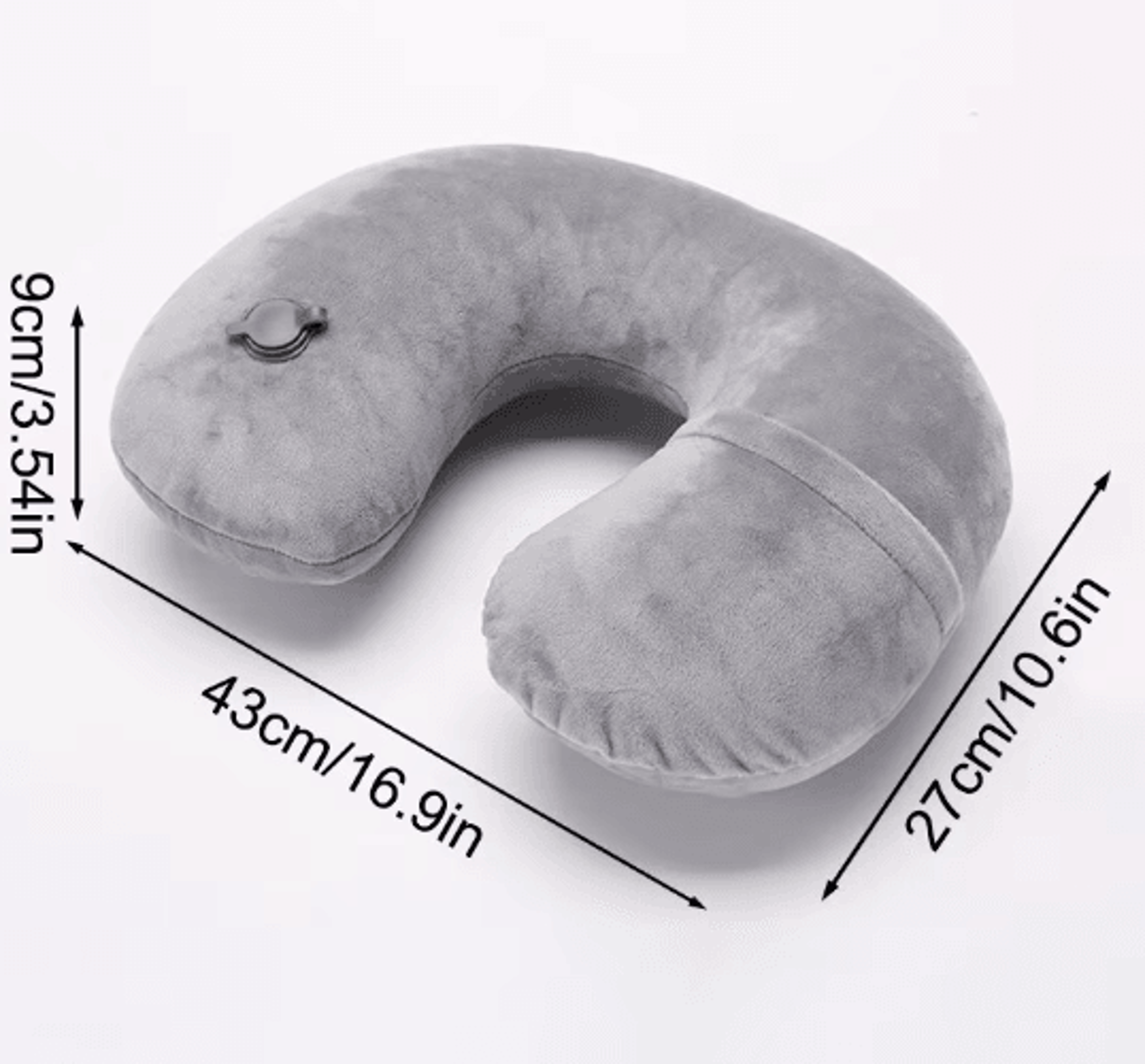Inflatable U Shaped Travel Neck Pillow With Cervical Support 1