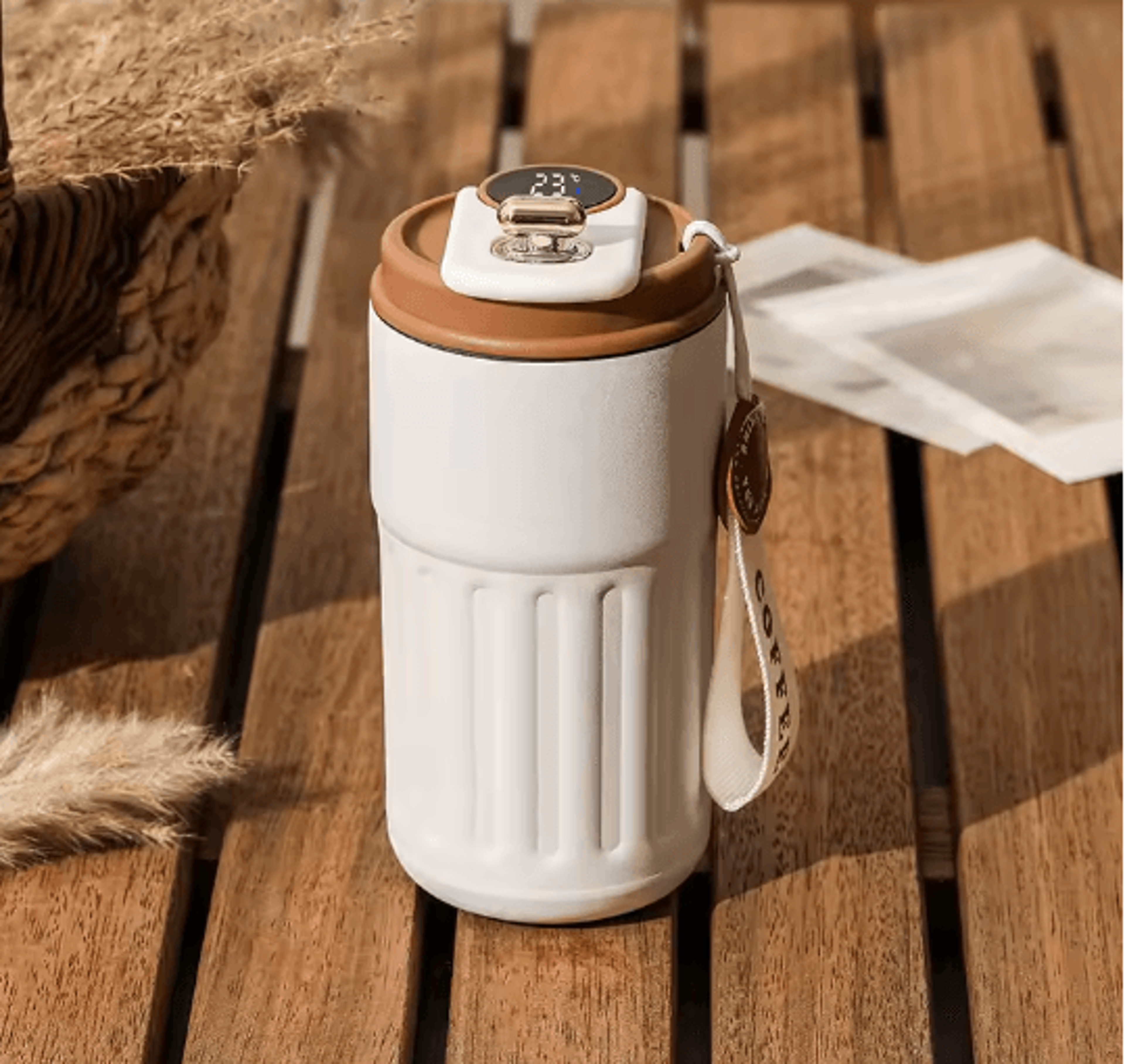 Smart Temperature Display Thermos Bottle Stainless Steel Vacuum Travel Mug 4