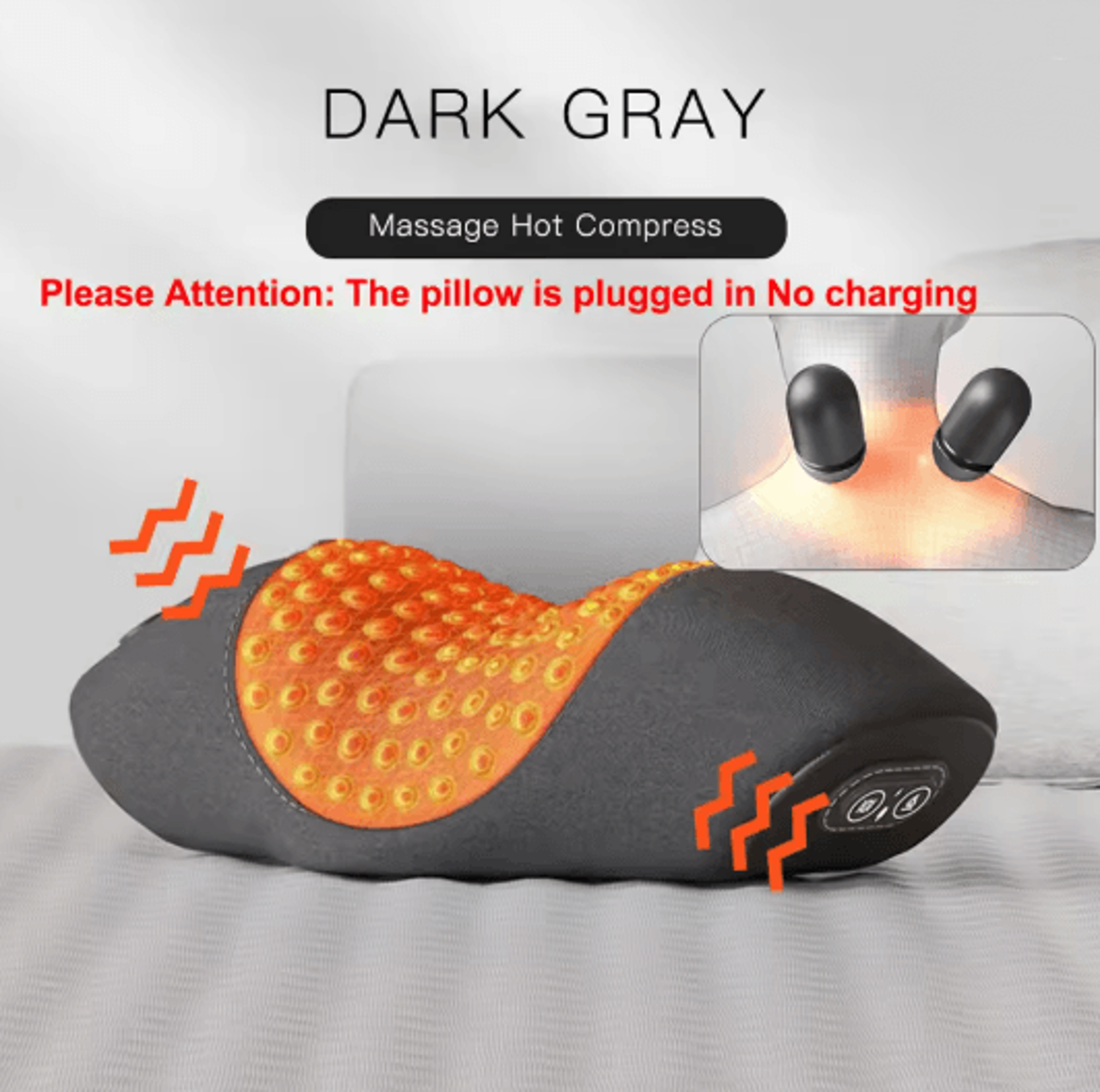 Electric Neck Massage Pillow With Heat And Cervical Support 3