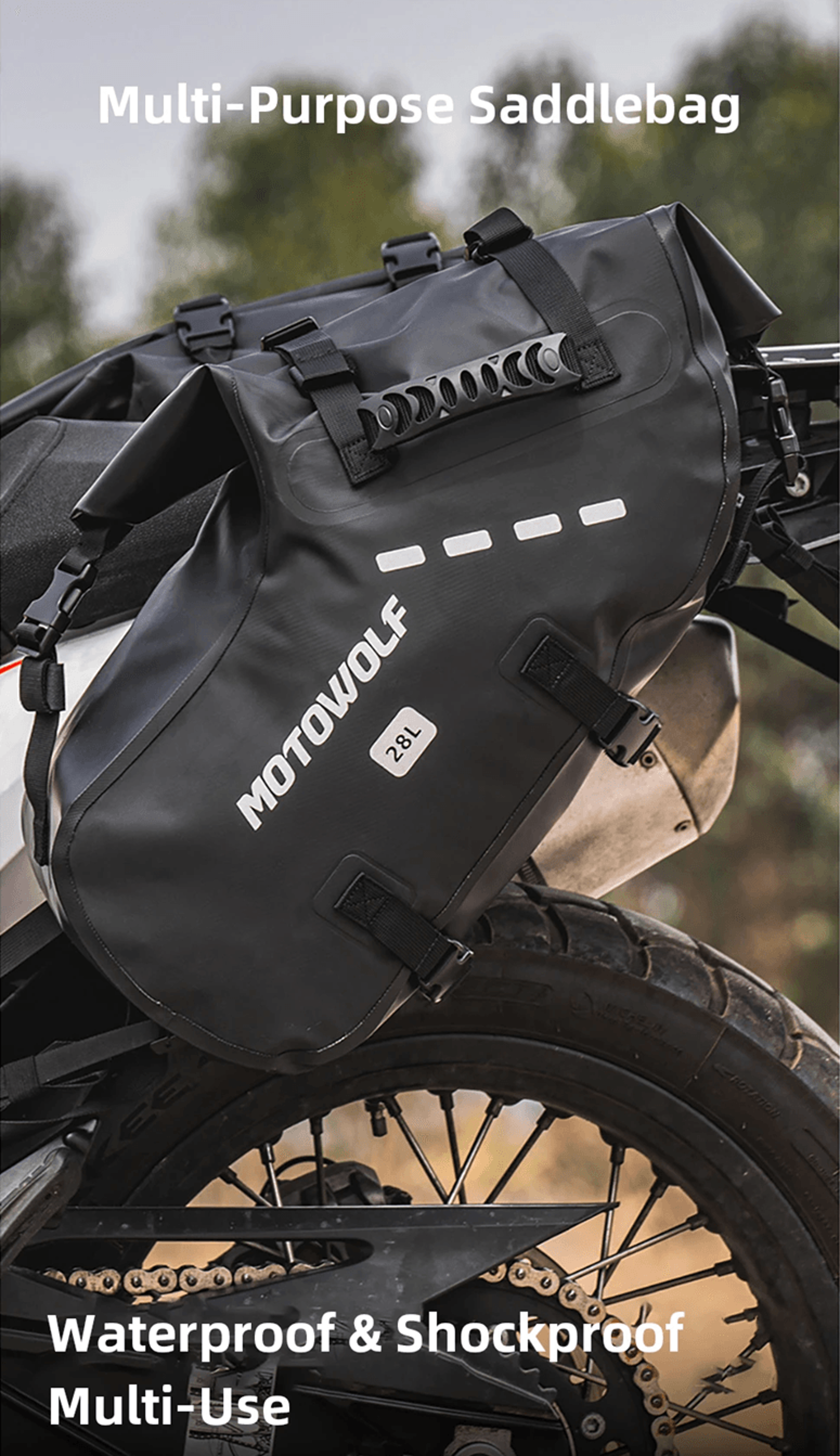 Waterproof Large Capacity Motorcycle Pannier Bag Side Saddle Luggage 0