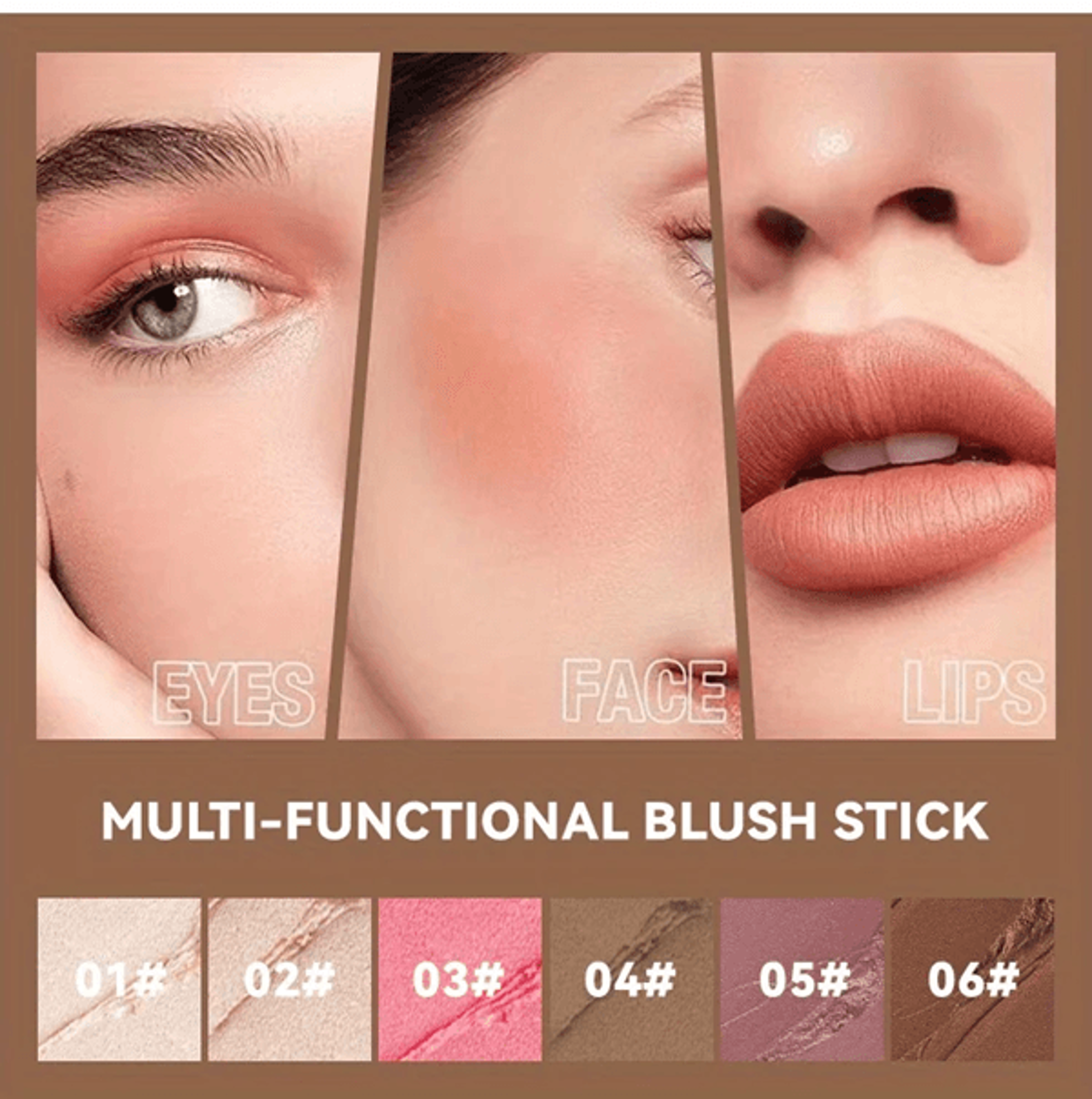Cream Contour Stick Set With Bronzer Blush And Highlighter 1
