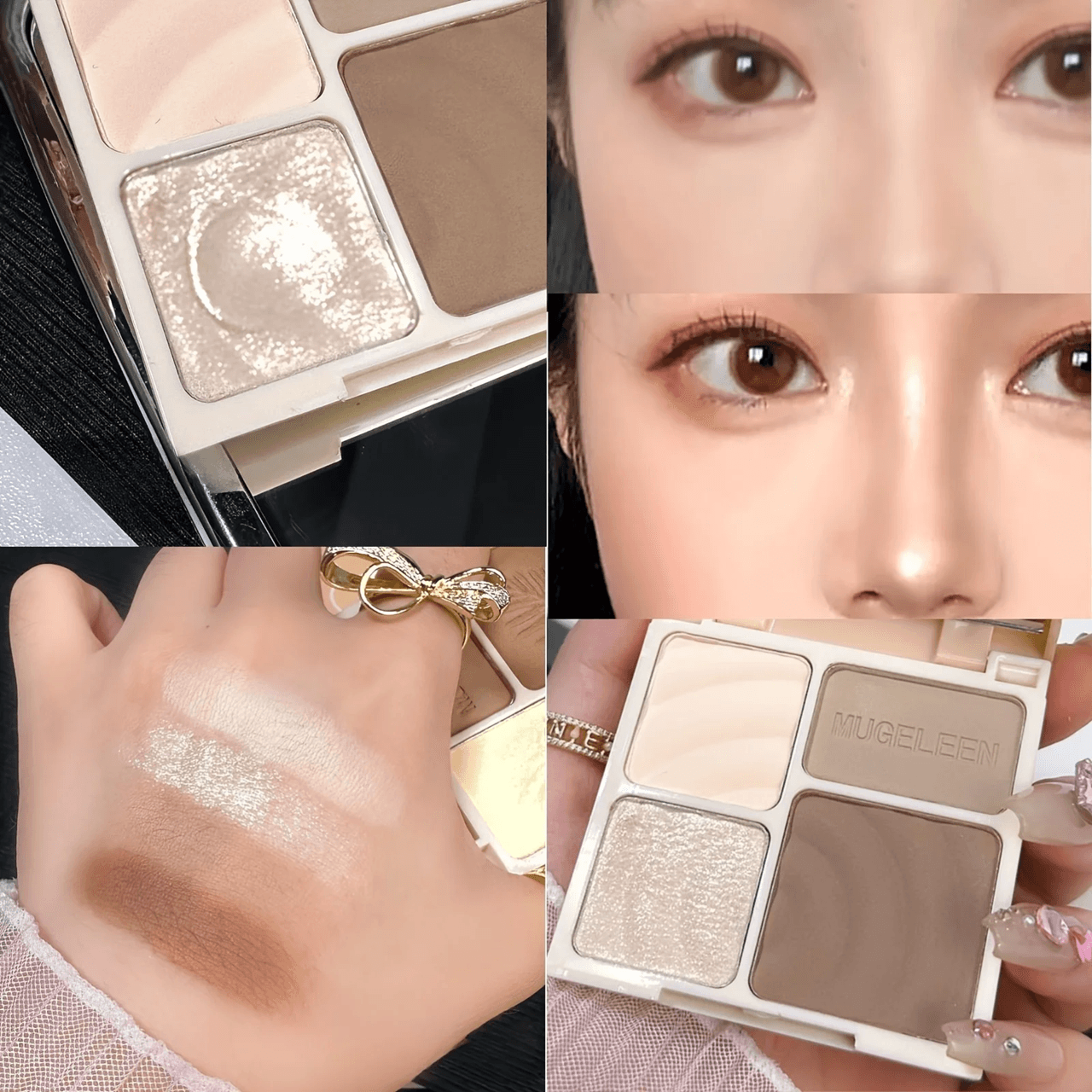 glow sculpt facial highlighter palette matte and shimmer contour powder