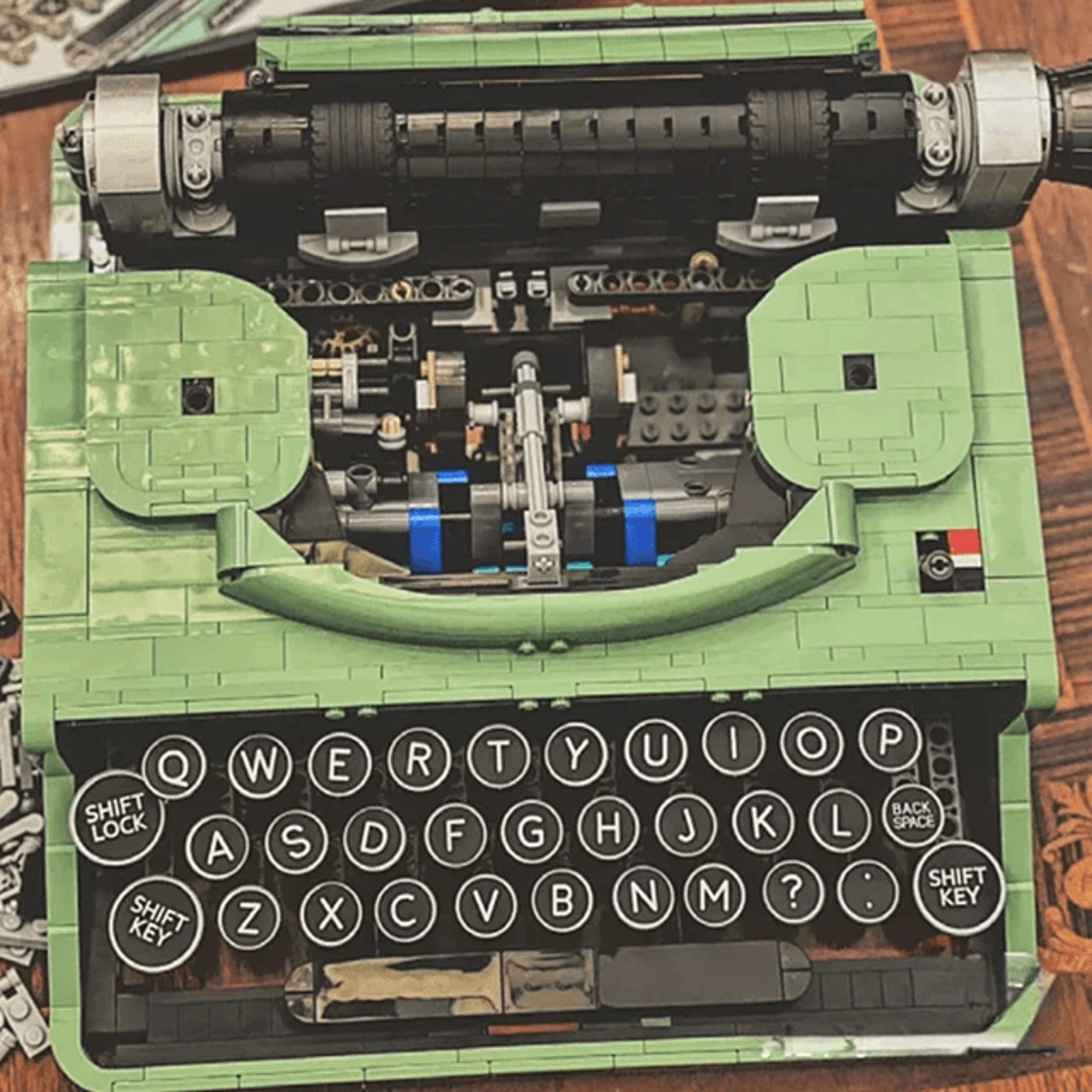 Retro Typewriter Building Blocks Set Collectible Display Model For Adults 3