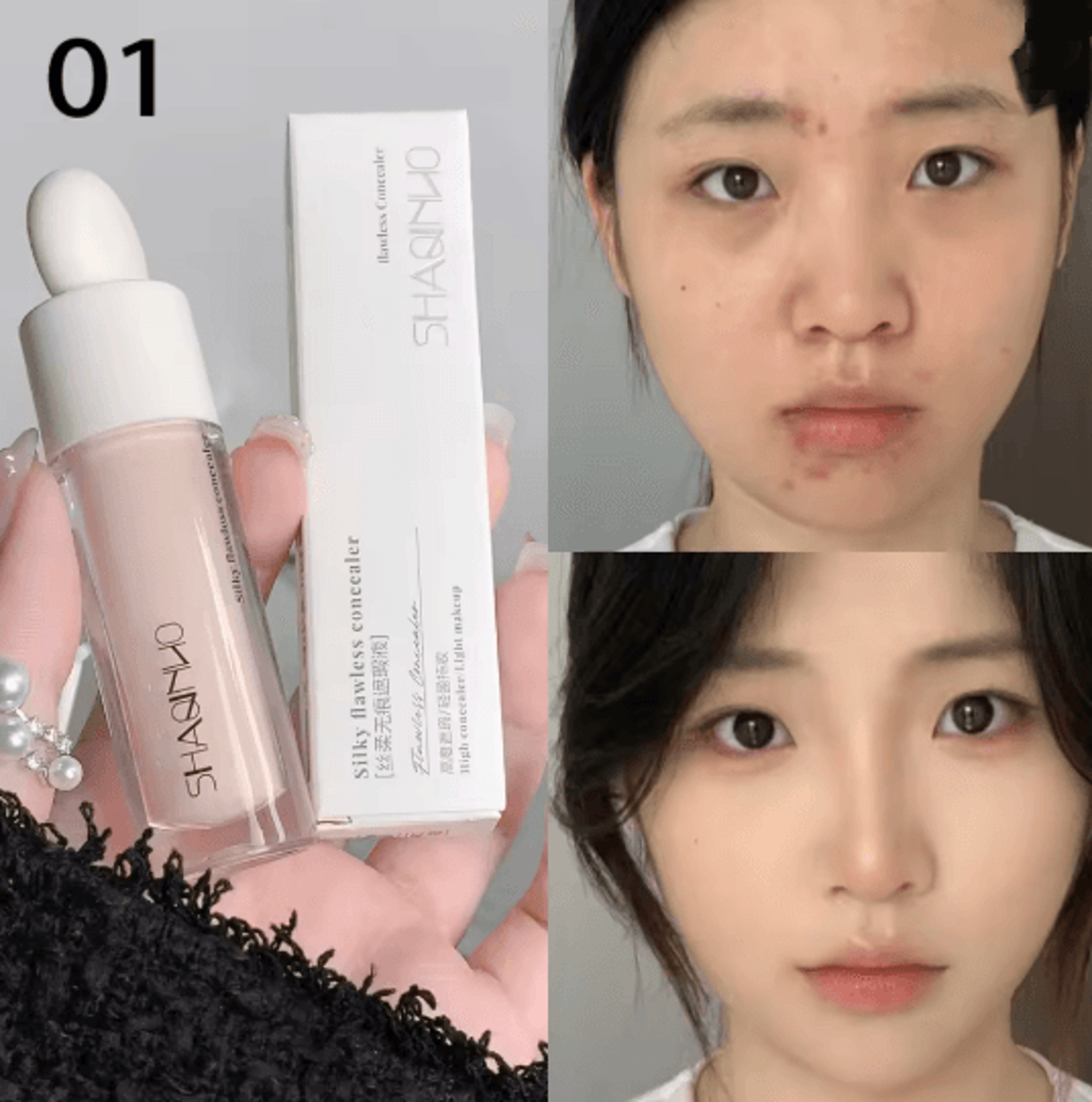 Silky 3 Color Concealer Palette For Acne Dark Circles And Face Brightening 3