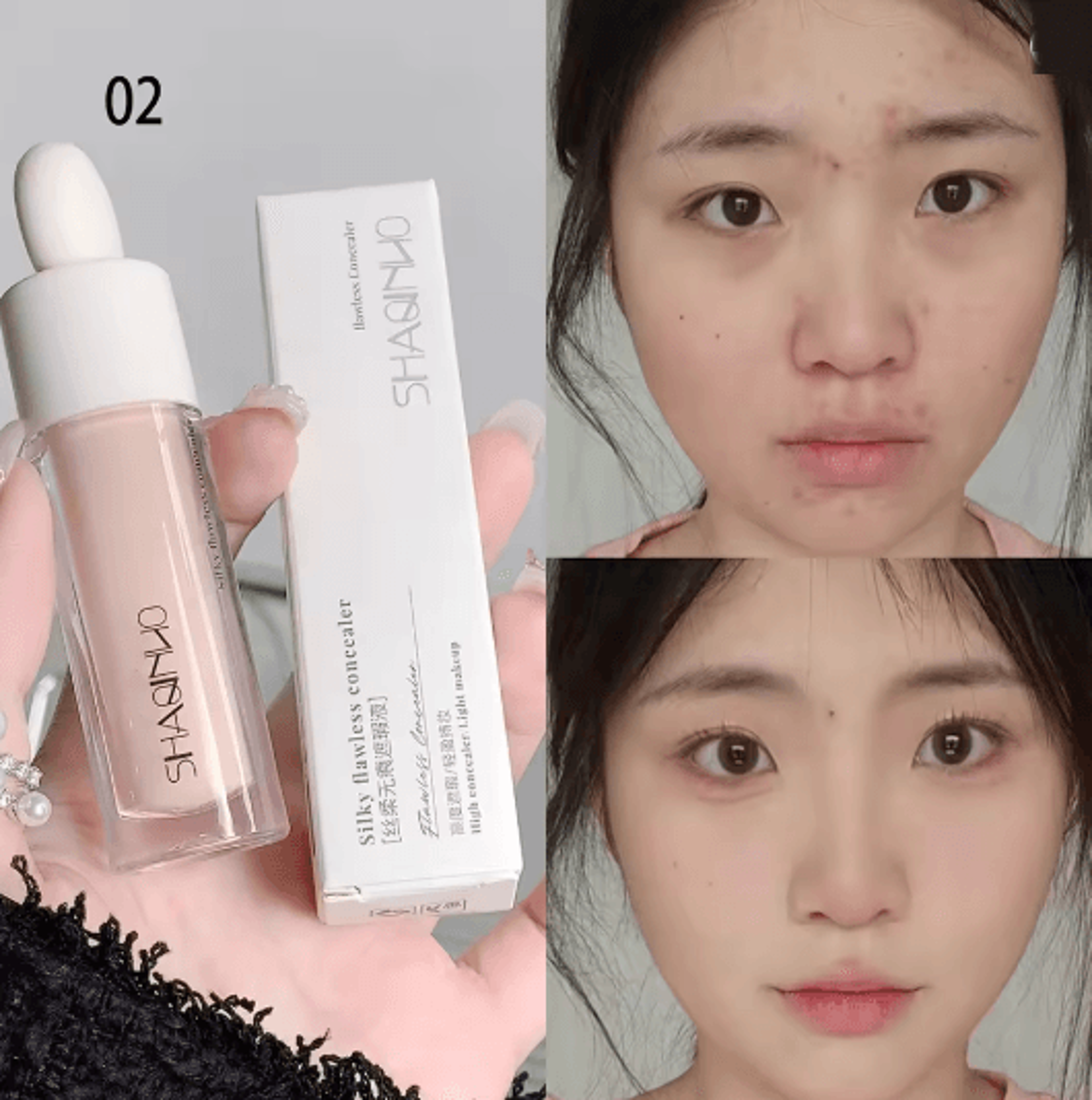 Silky 3 Color Concealer Palette For Acne Dark Circles And Face Brightening 4