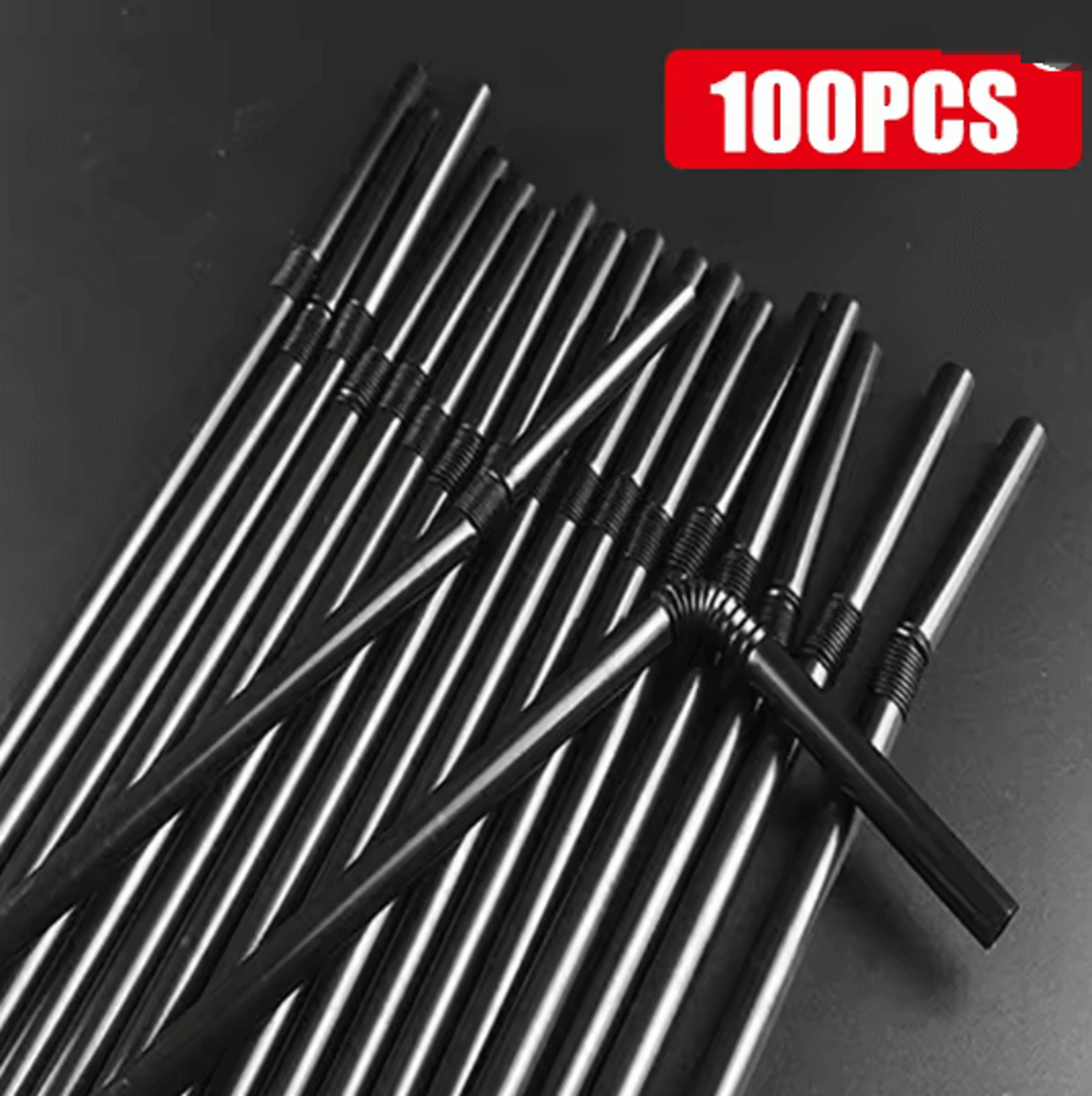 Fluorescent Bendable Drinking Straws Reusable Plastic Party Supplies 6