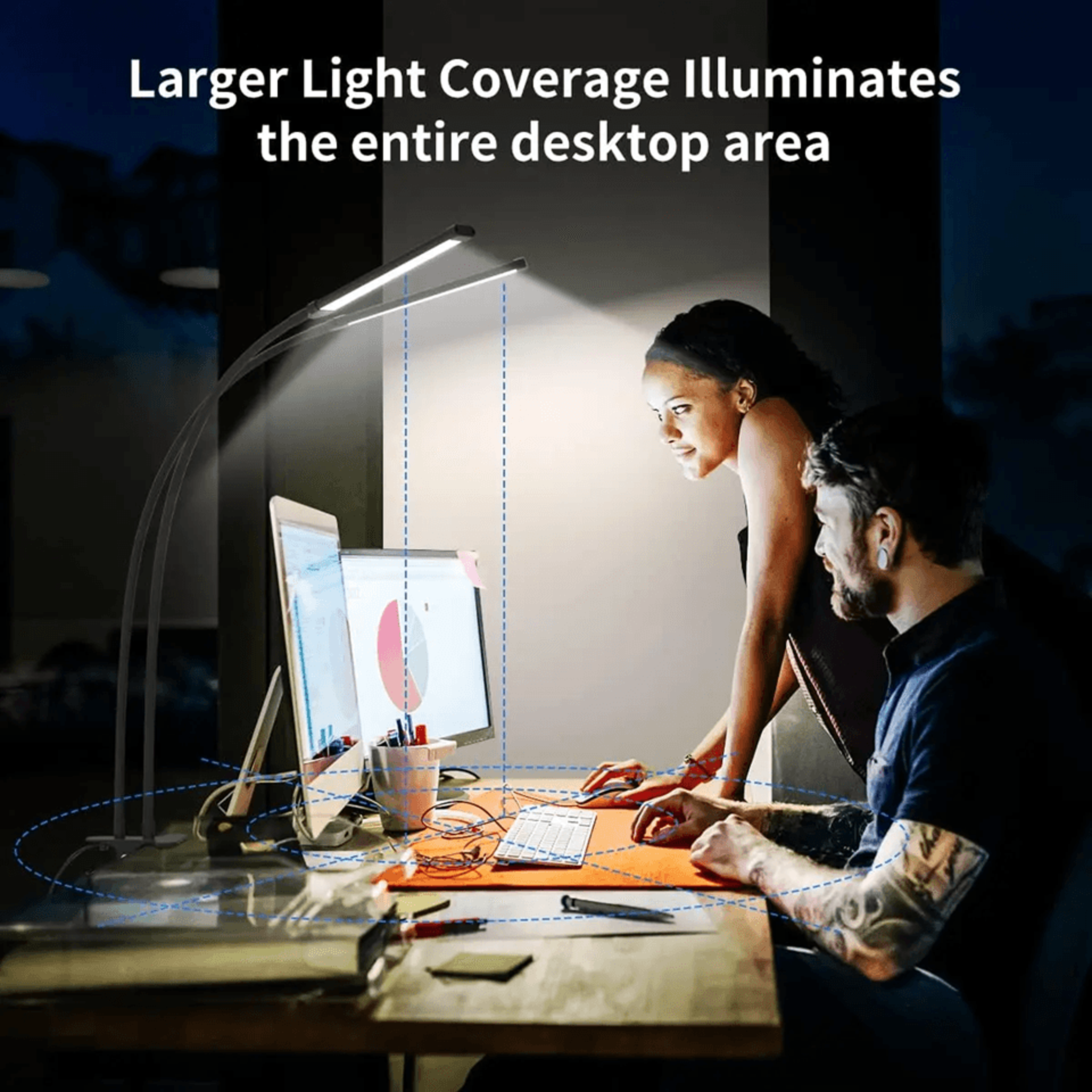 Clip On LED Desk Lamp With Timer And Adjustable Brightness 2