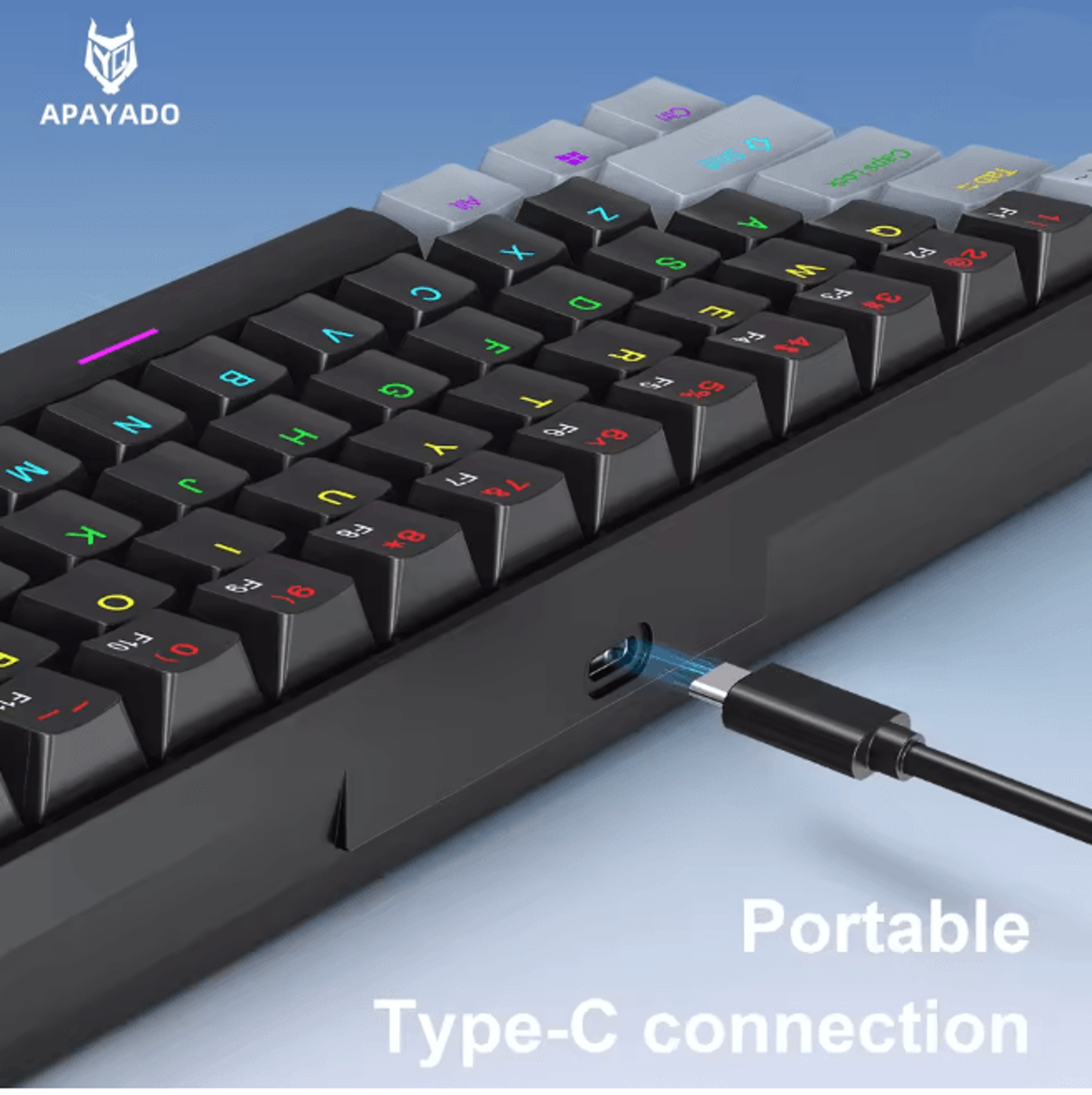 APAYADO K61 Mini Mechanical Keyboard 60 Percent Gaming Keyboard With RGB 2