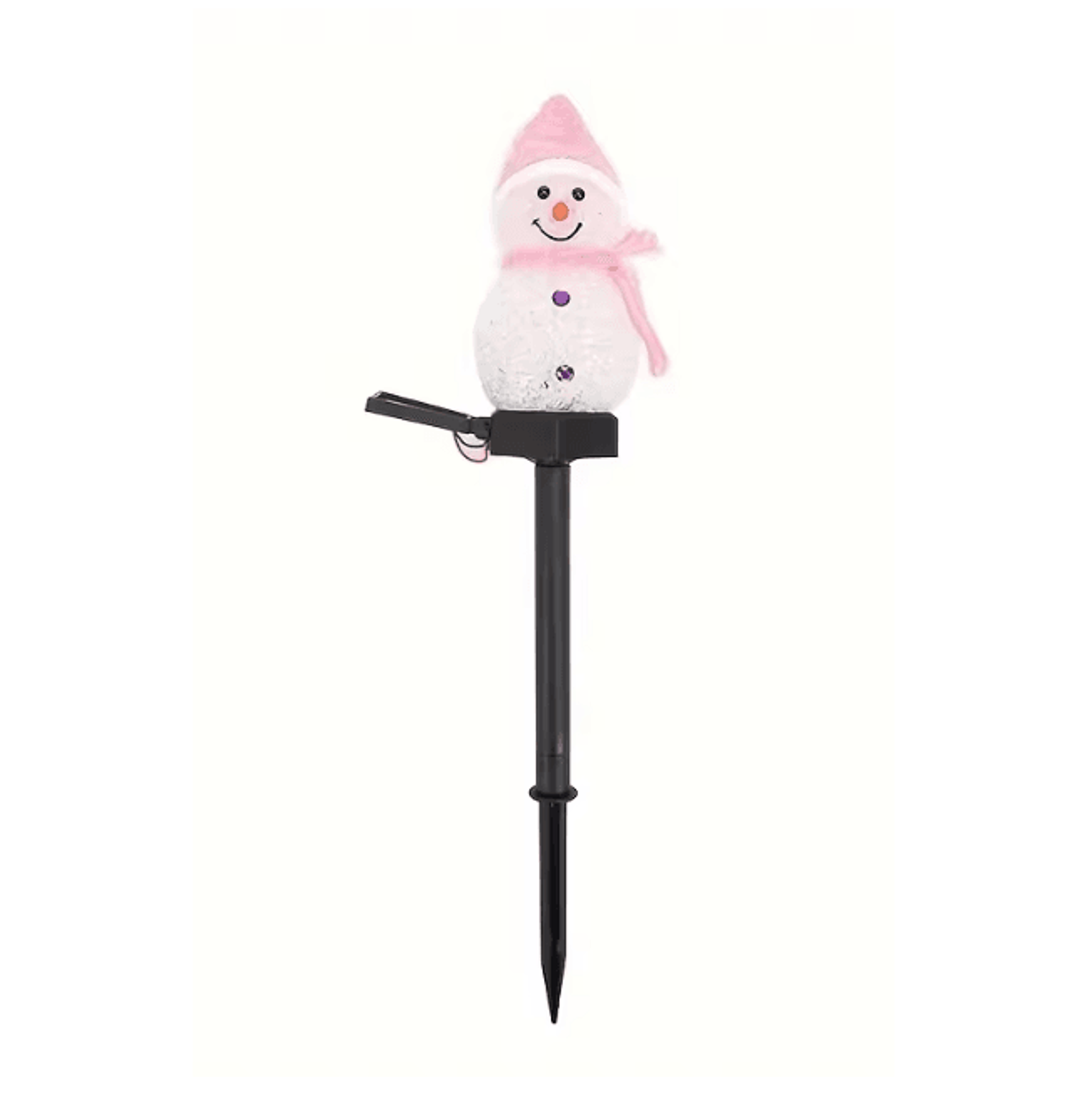 SnowGlow Solar Snowman Garden Light For Christmas Decor 5