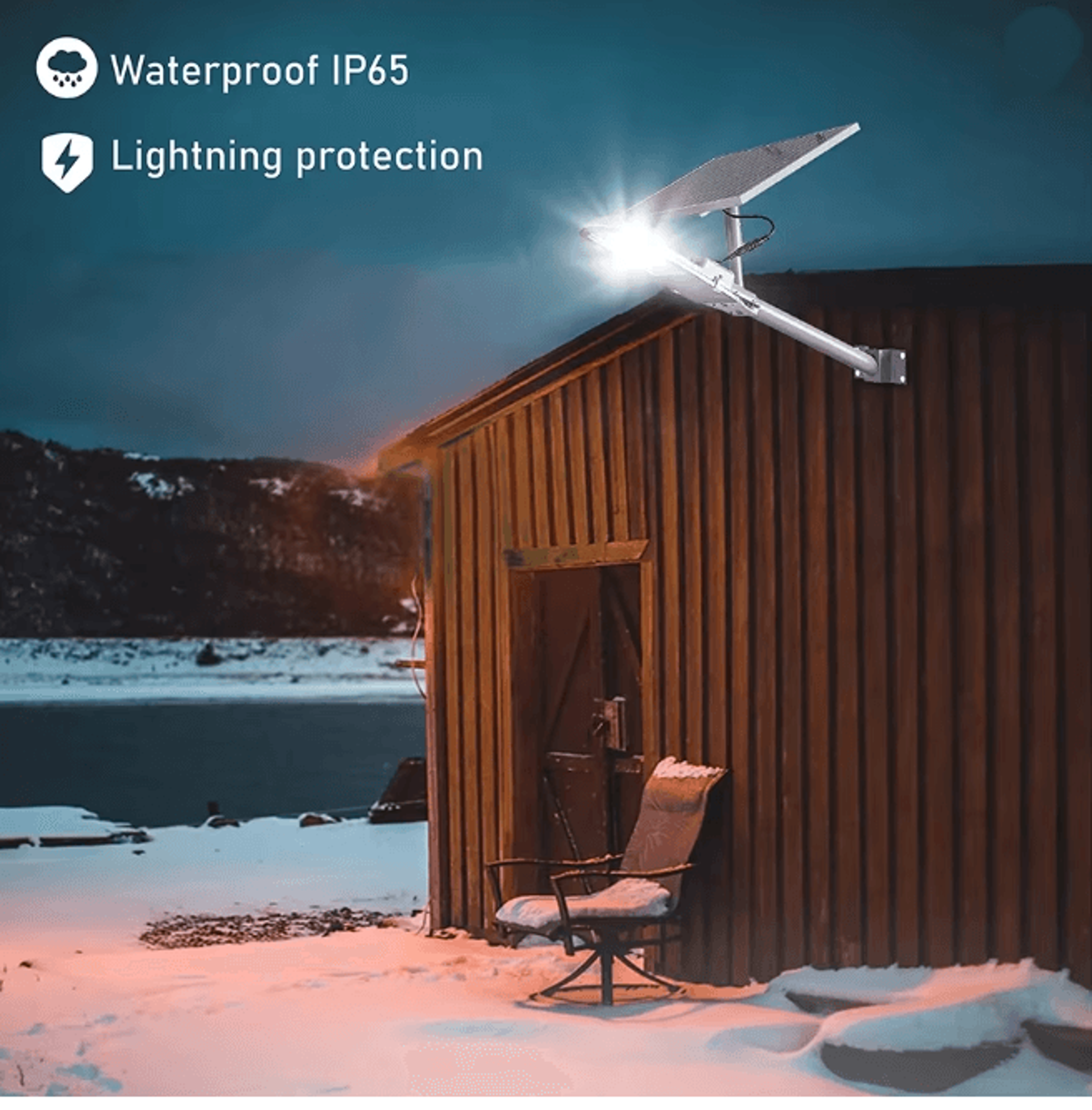 PowerBeam 200W Solar Street Light For Garage And Garden 2