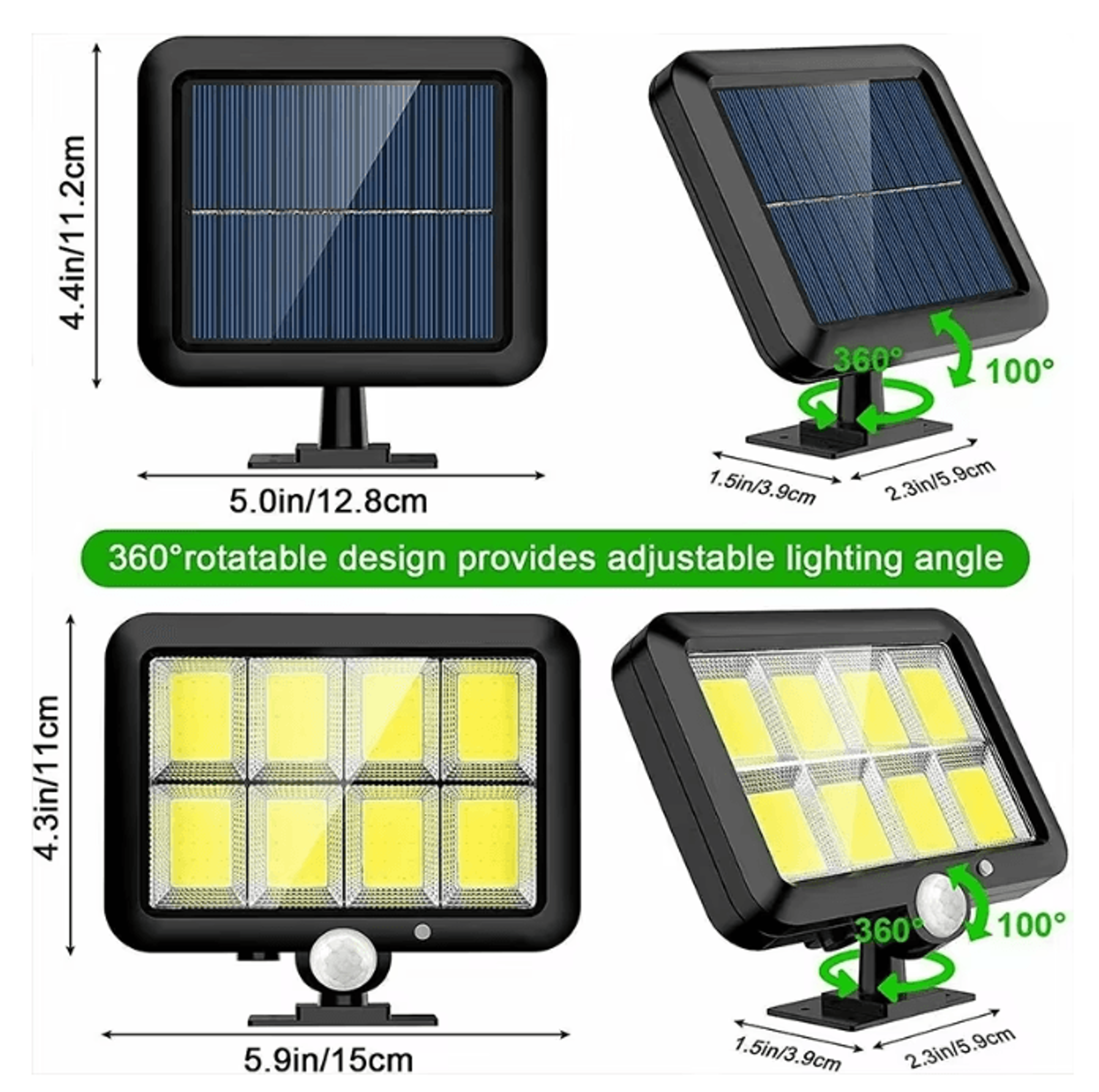 BrightGuard Solar Motion Sensor Wall Light With Split Panel 2
