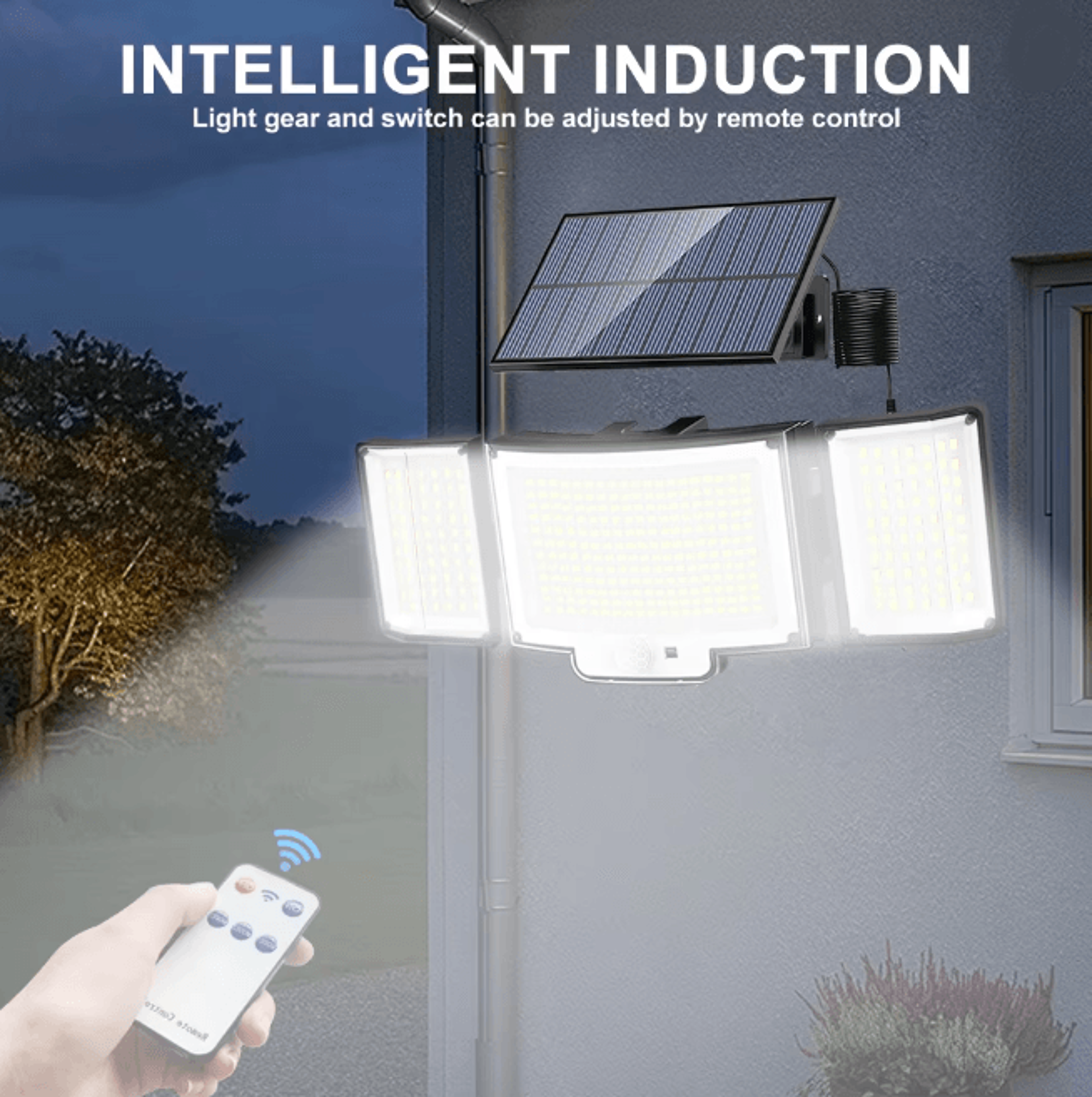 TriBright 366 LED Solar Motion Sensor Flood Light 3