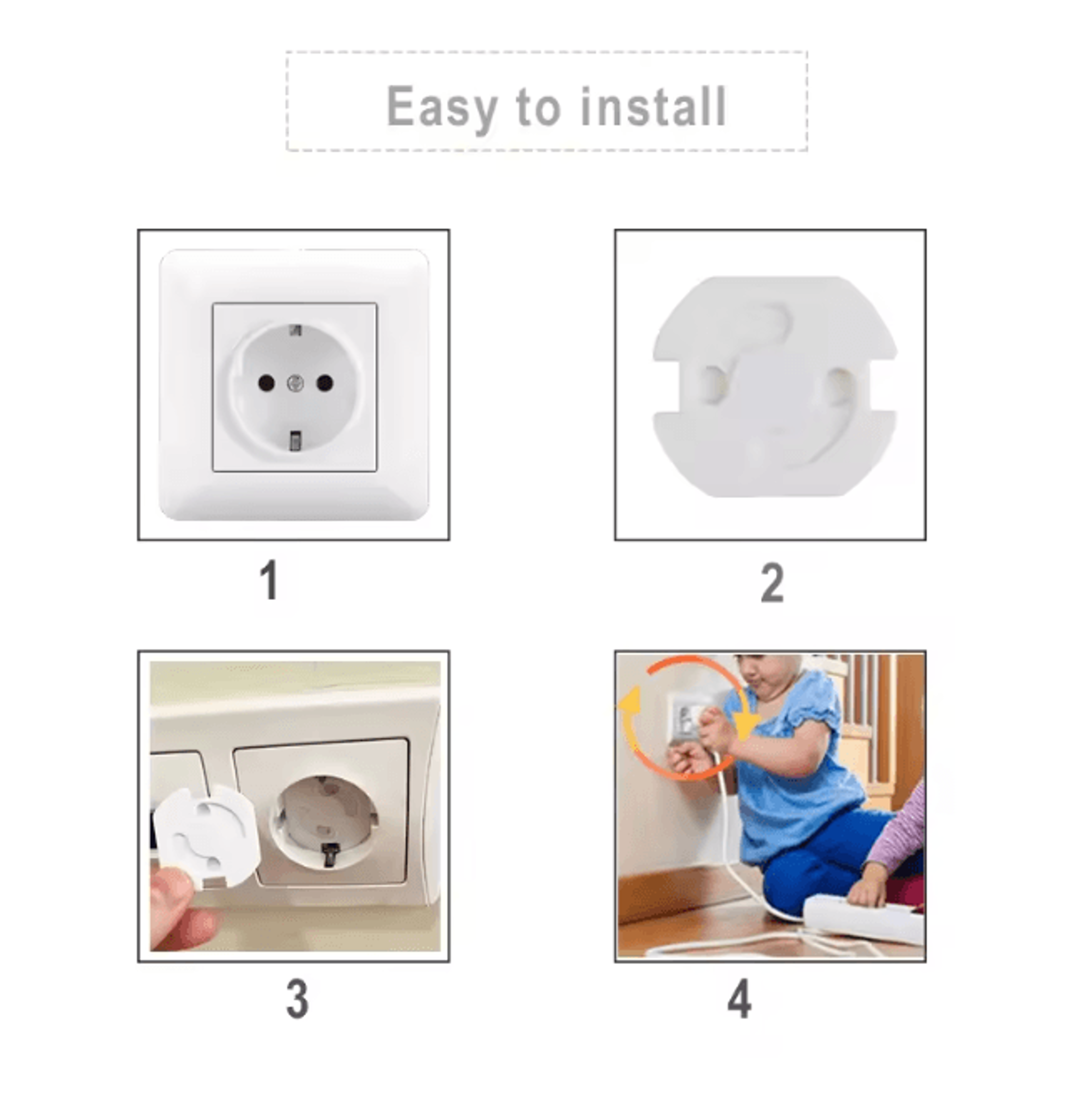 SafeShield Baby Outlet Covers 10 Pack Socket Protection Plugs 2
