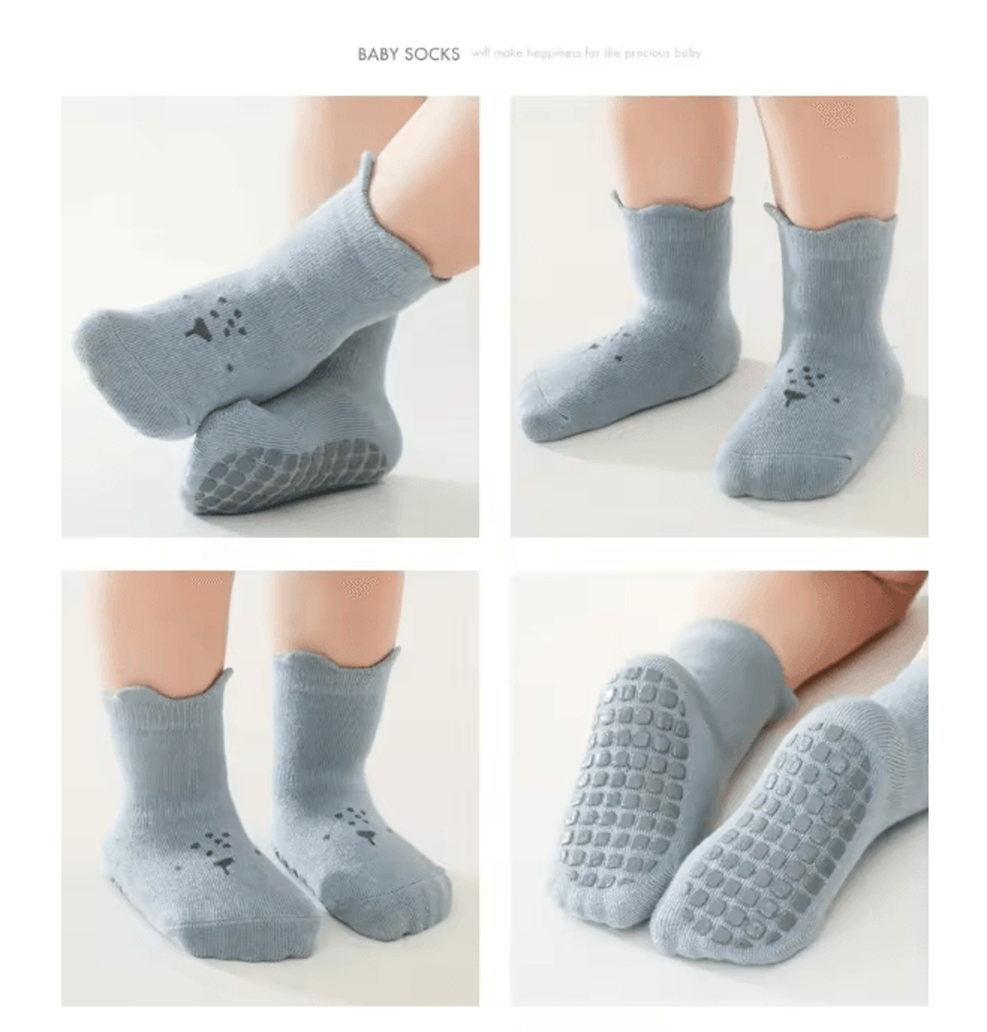 GripStep Baby Anti Slip Cotton Socks For Infants And Toddlers 1
