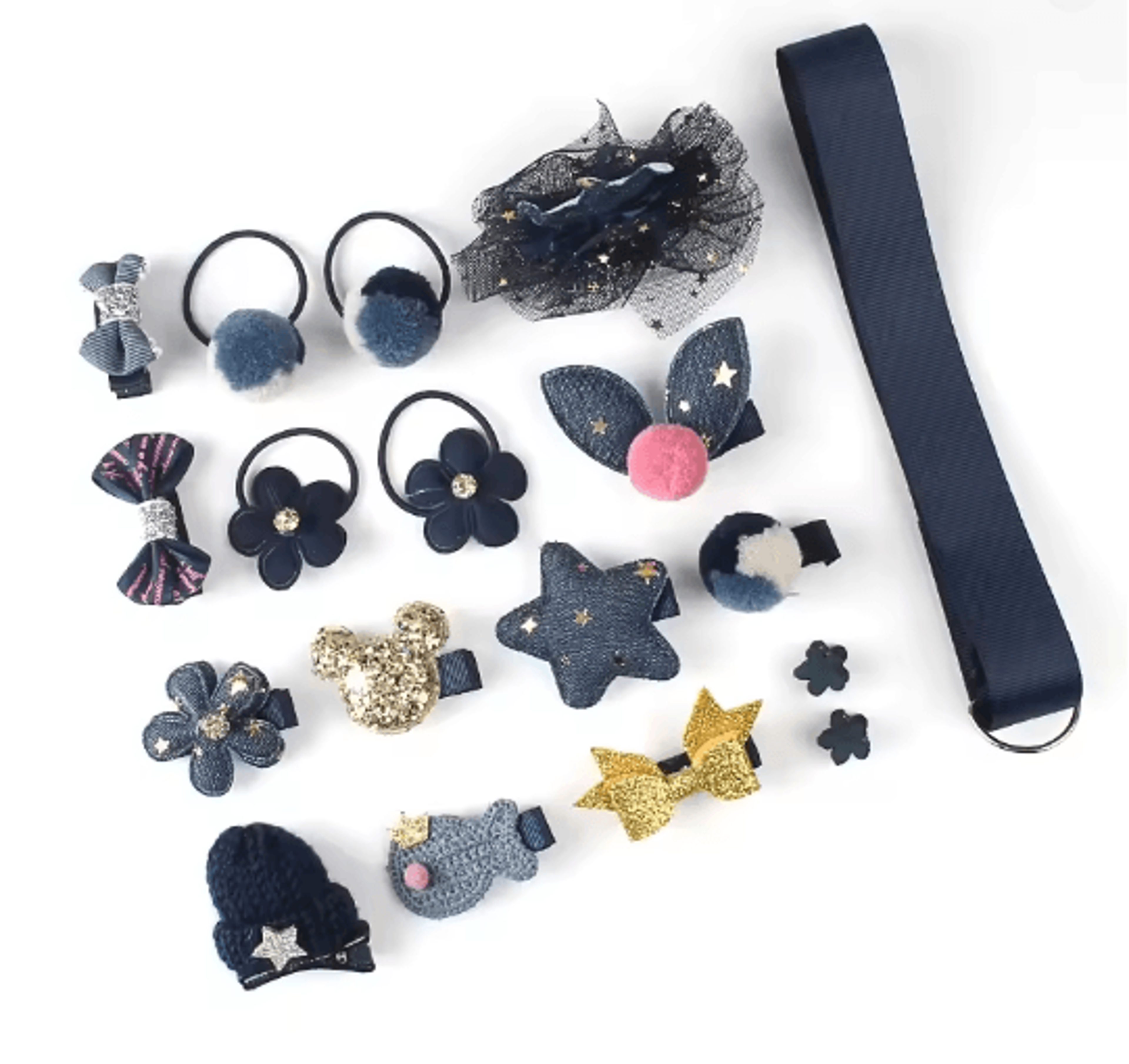 Princess Bloom 18 Piece Butterfly Hair Clips And Baby Girl Headwear Set 4