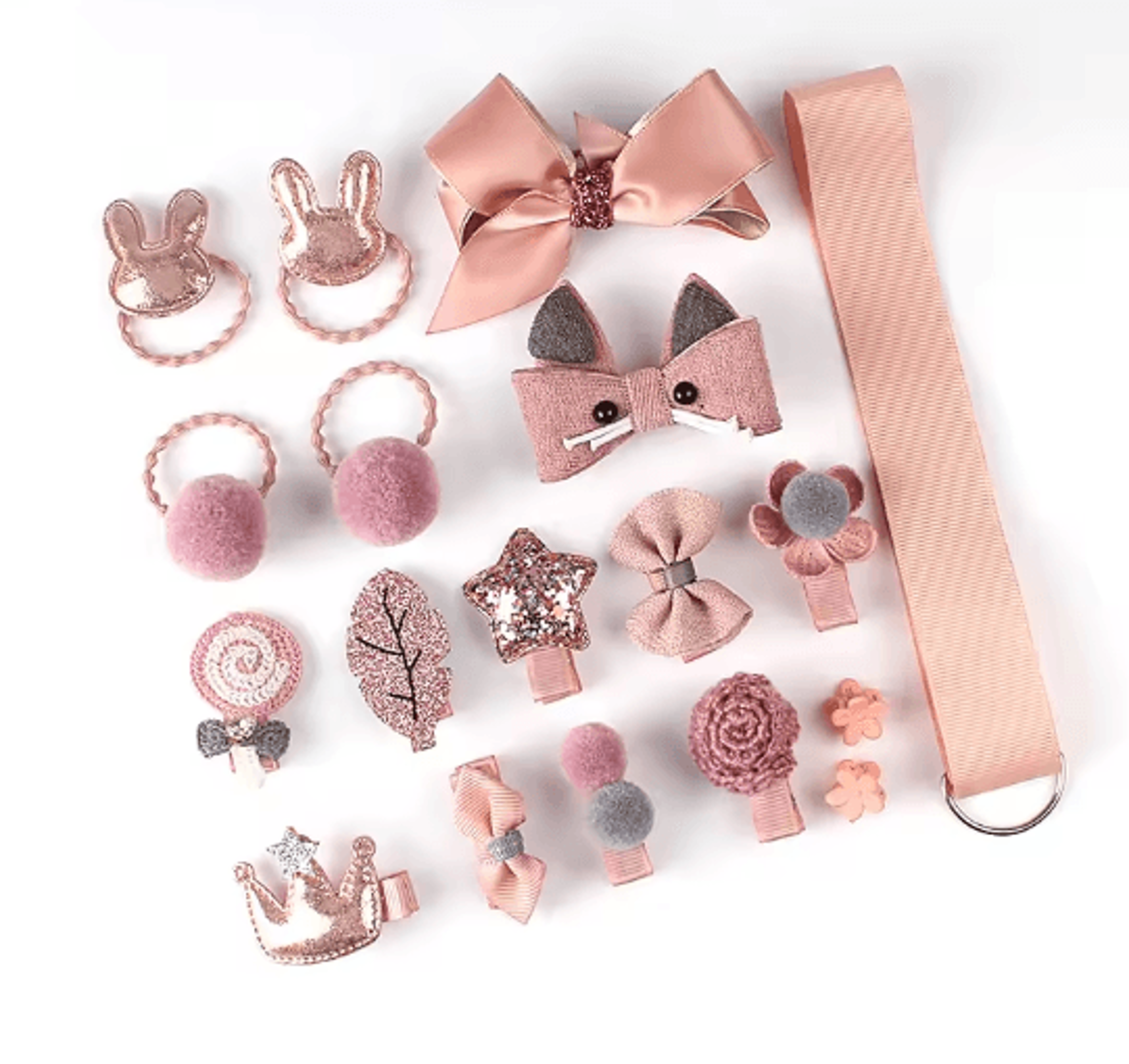 Princess Bloom 18 Piece Butterfly Hair Clips And Baby Girl Headwear Set 6