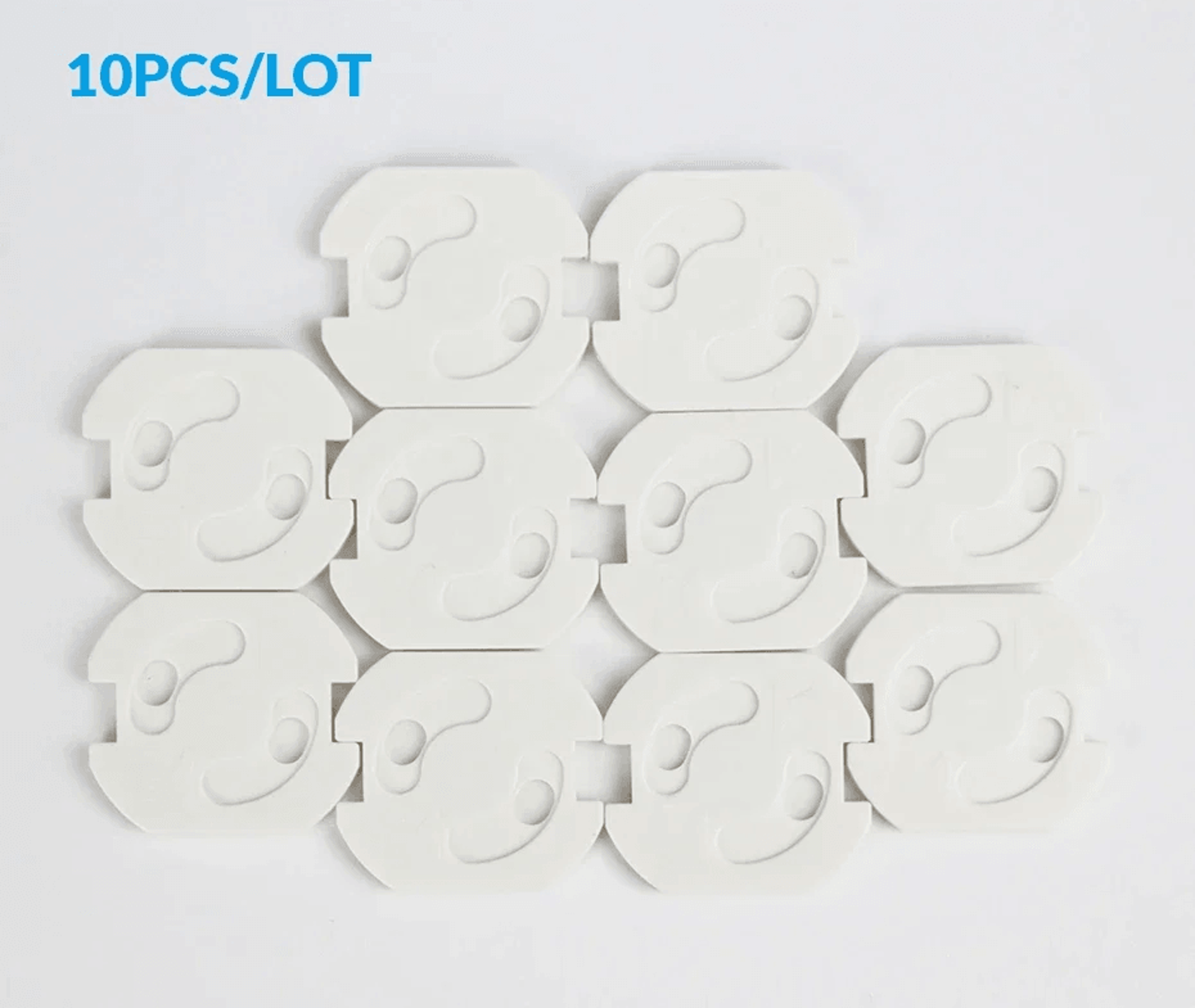 EU Baby Safety Outlet Covers 10 Pack Childproof Electrical Socket Protectors 2