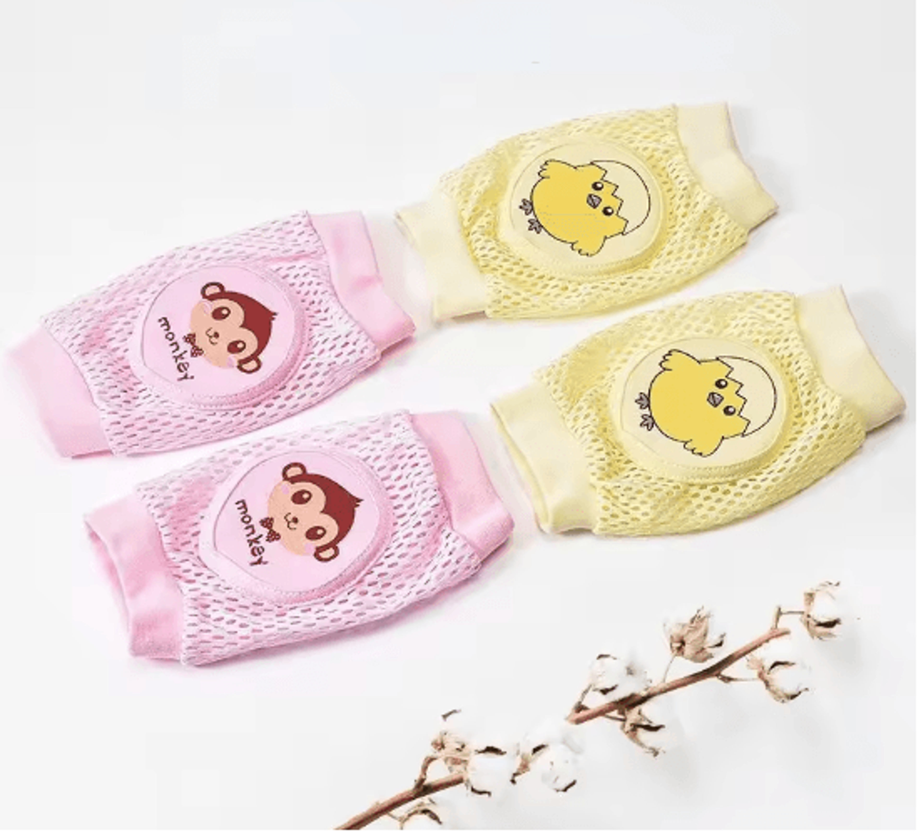 2 Pack Baby Knee Pads  Breathable Anti Slip Knee Pads For Crawling Toddlers 6
