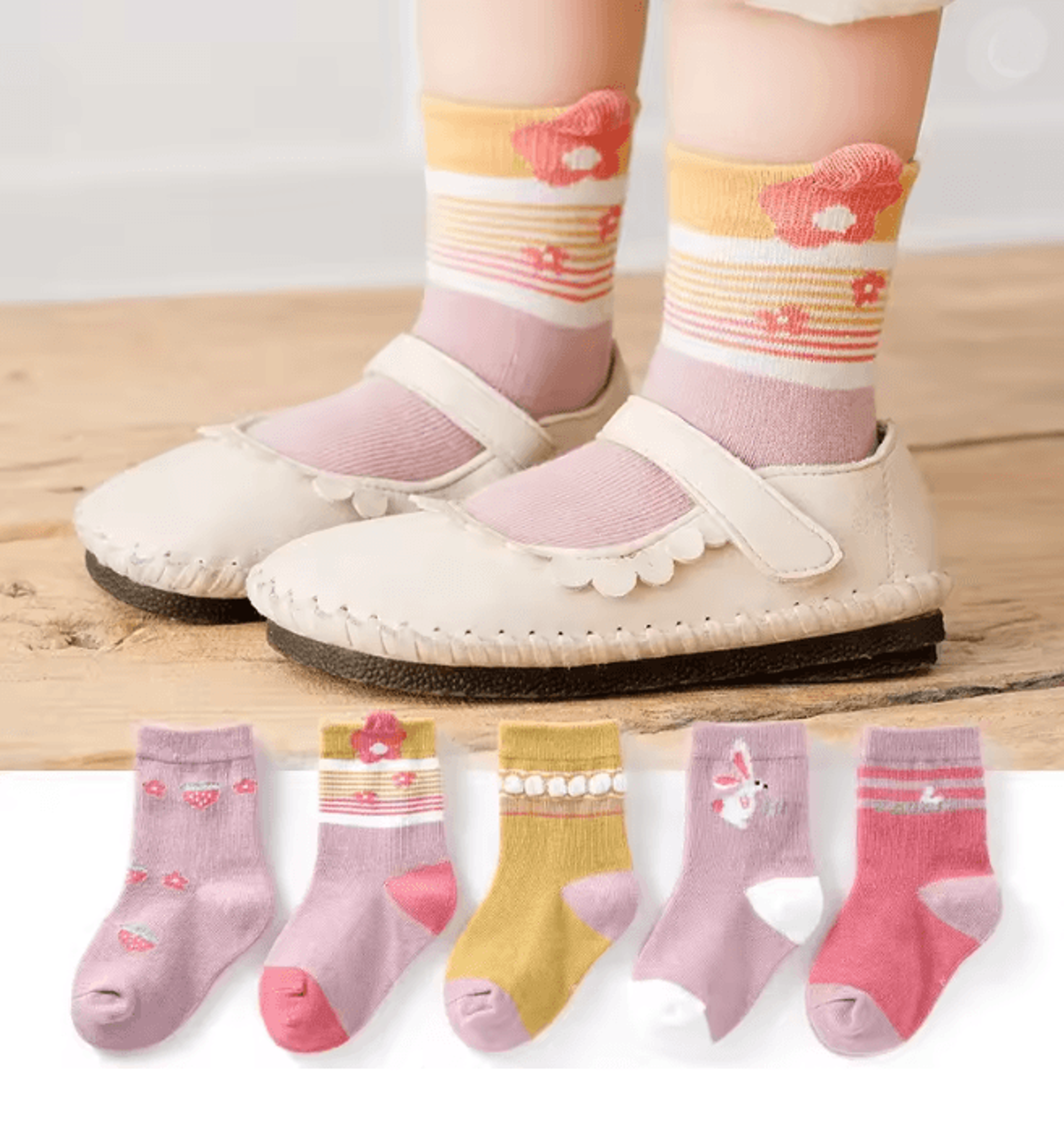 Kids Cotton Cartoon Socks 5 Pair Warm Winter Socks Set For Boys And Girls 7
