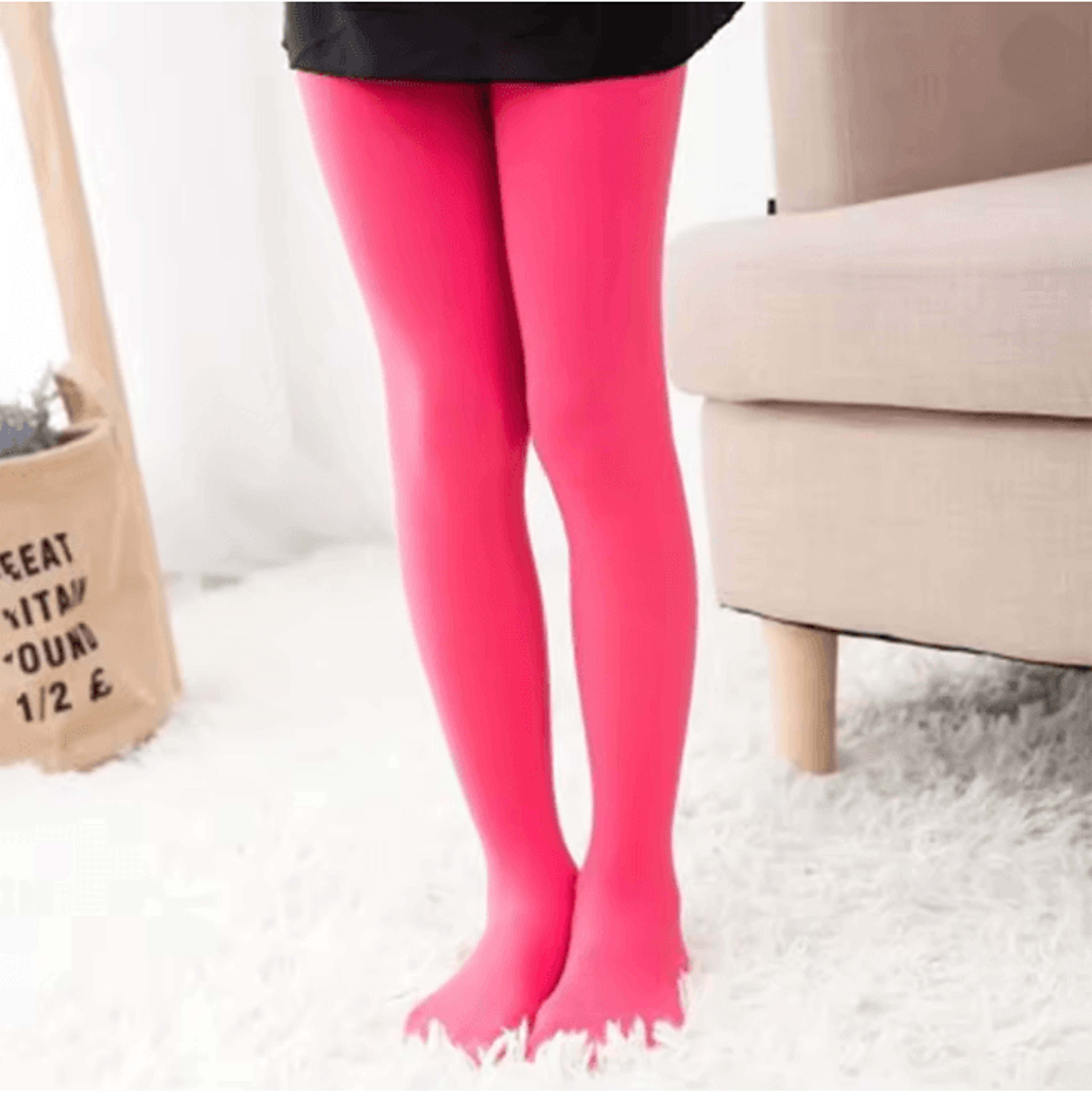 Girls Velvet Ballet Dance Tights Soft Solid Color Kids Pantyhose 7