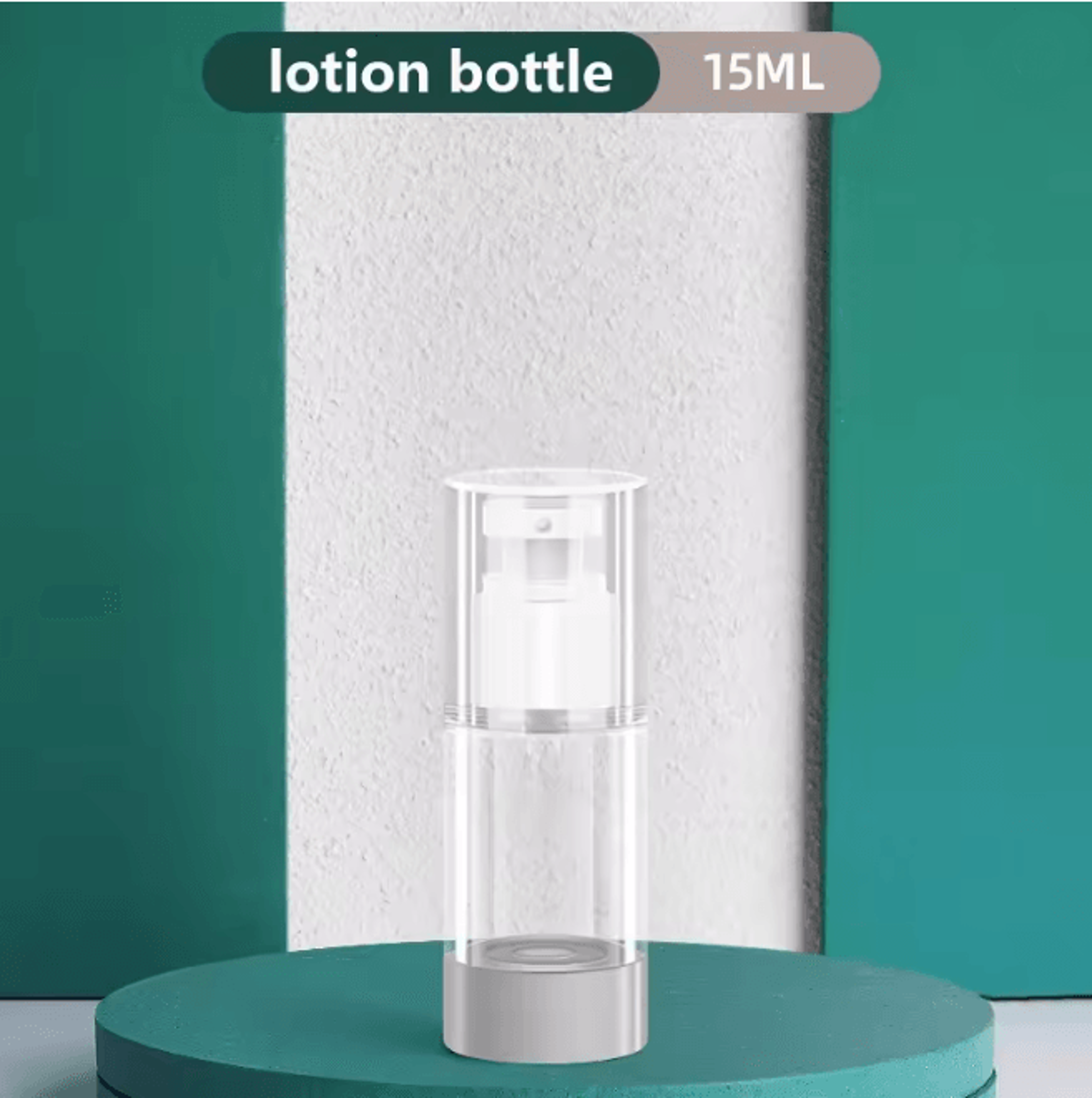 Clear Airless Pump Bottle Travel Size Cosmetic Cream Dispenser 8
