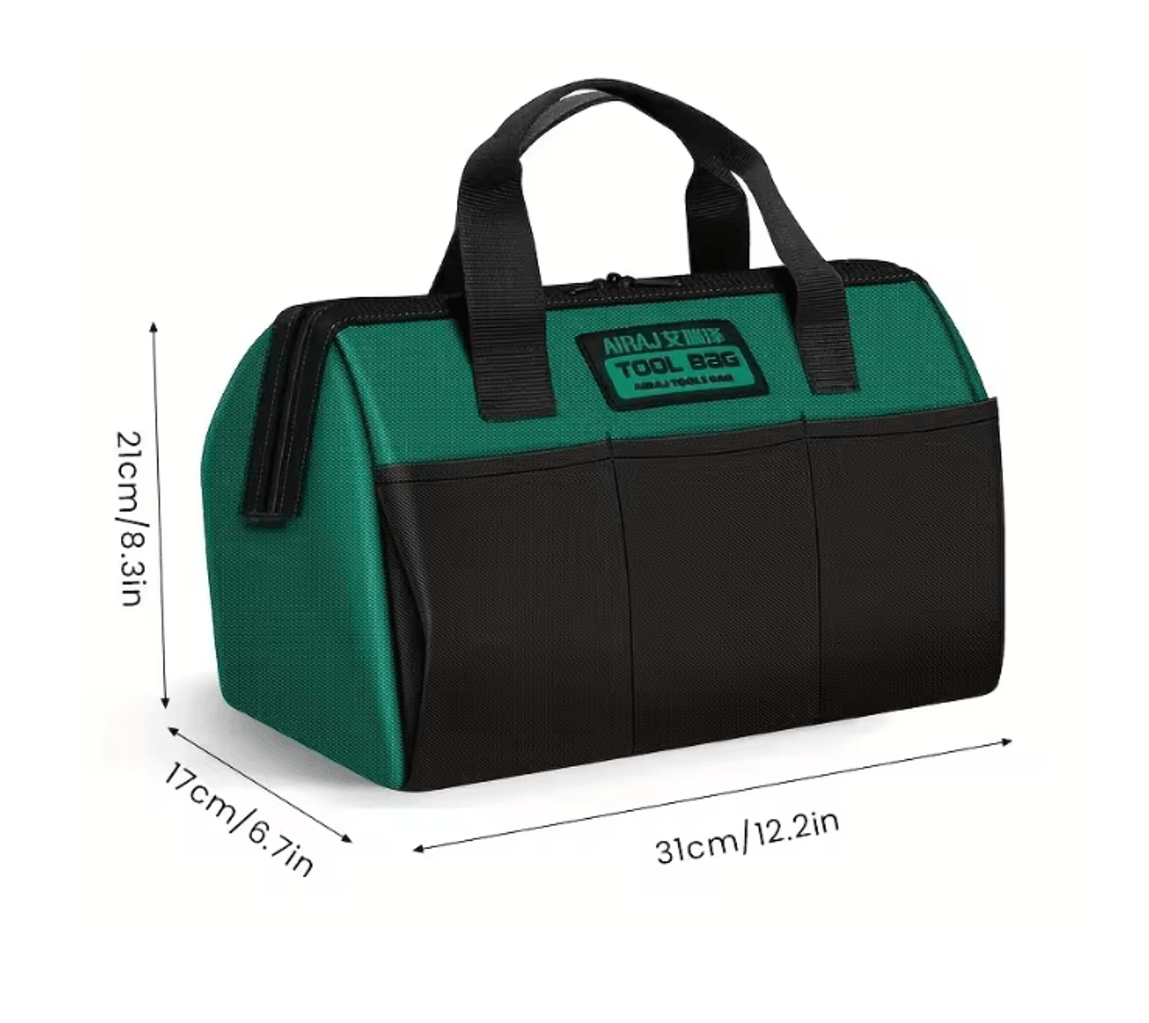 AIRAJ 13 Inch Heavy Duty Tool Bag Durable Oxford Electrician Storage Bag 4