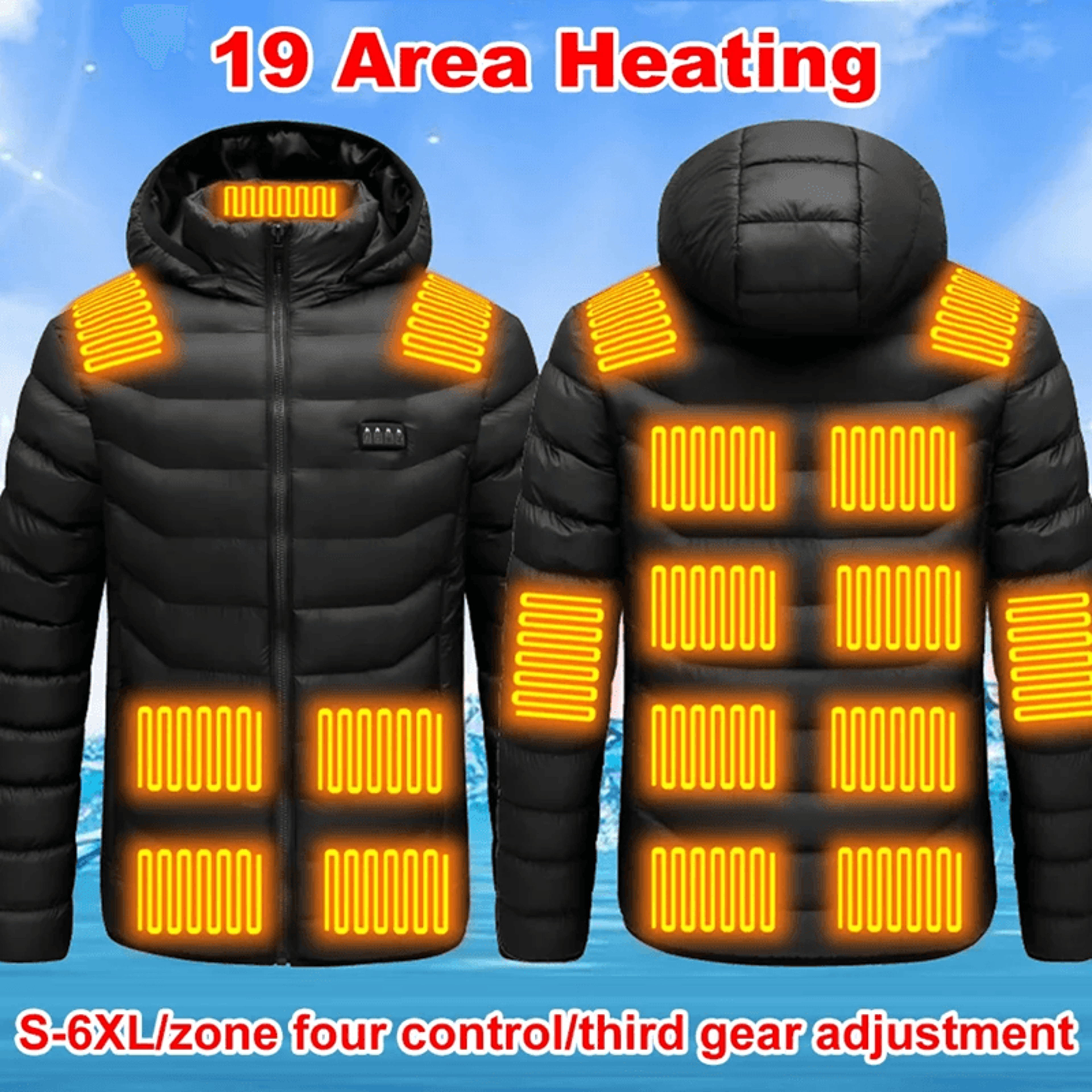 Unisex Electric Heated Jacket With 3 Heat Levels And Windproof Design 1
