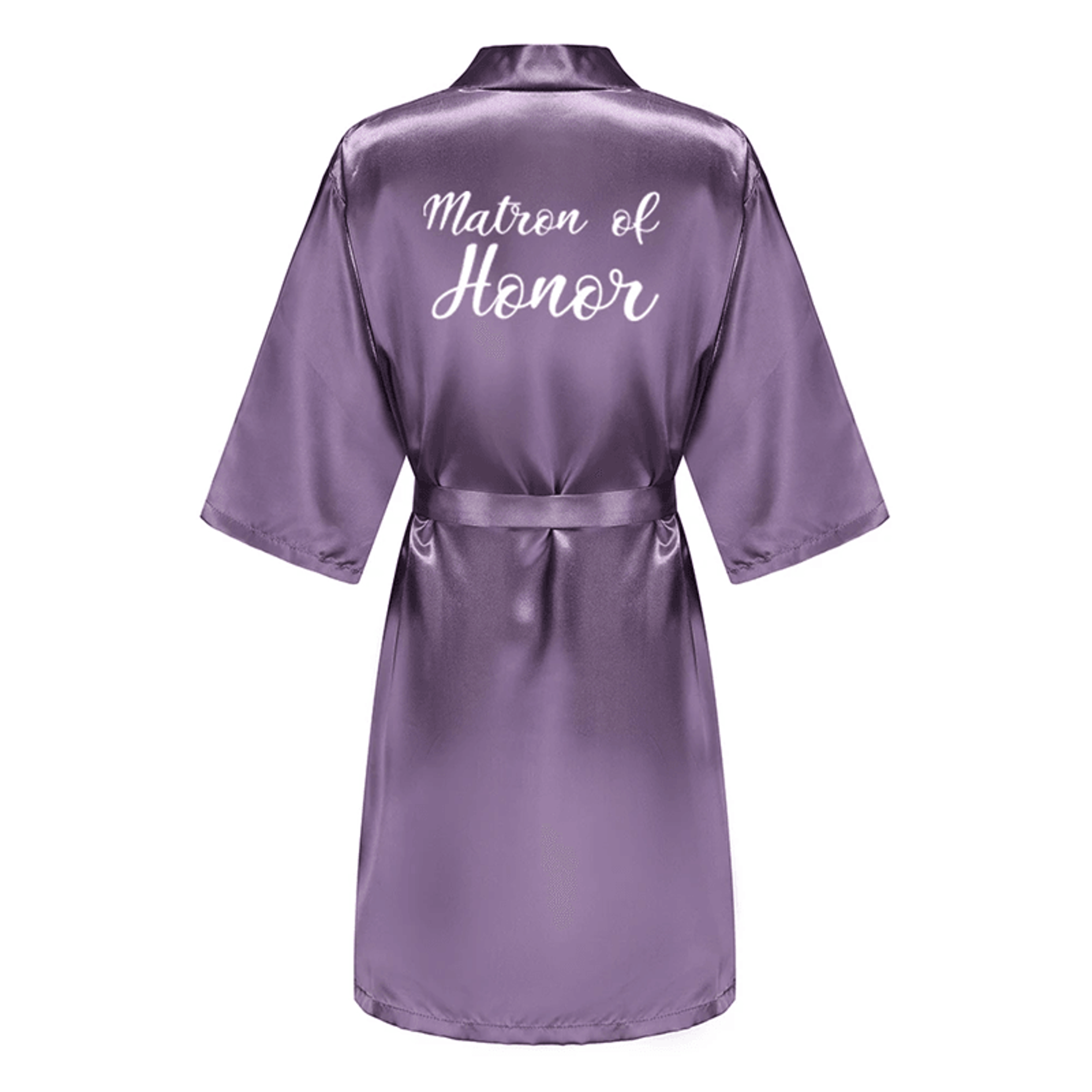 Satin Bridal Party Robe For Bride And Bridesmaids Short Silk Kimono 2