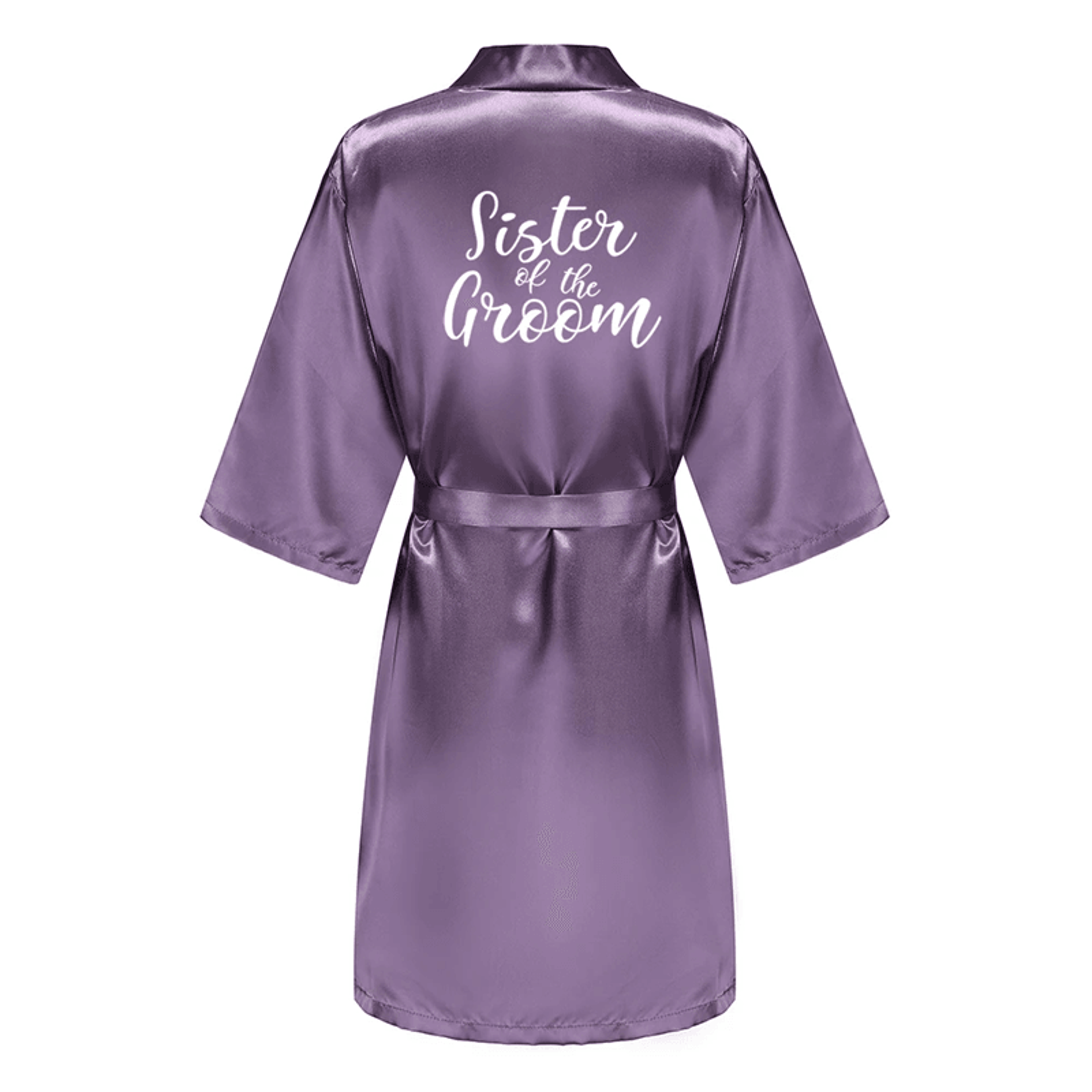 Satin Bridal Party Robe For Bride And Bridesmaids Short Silk Kimono 17