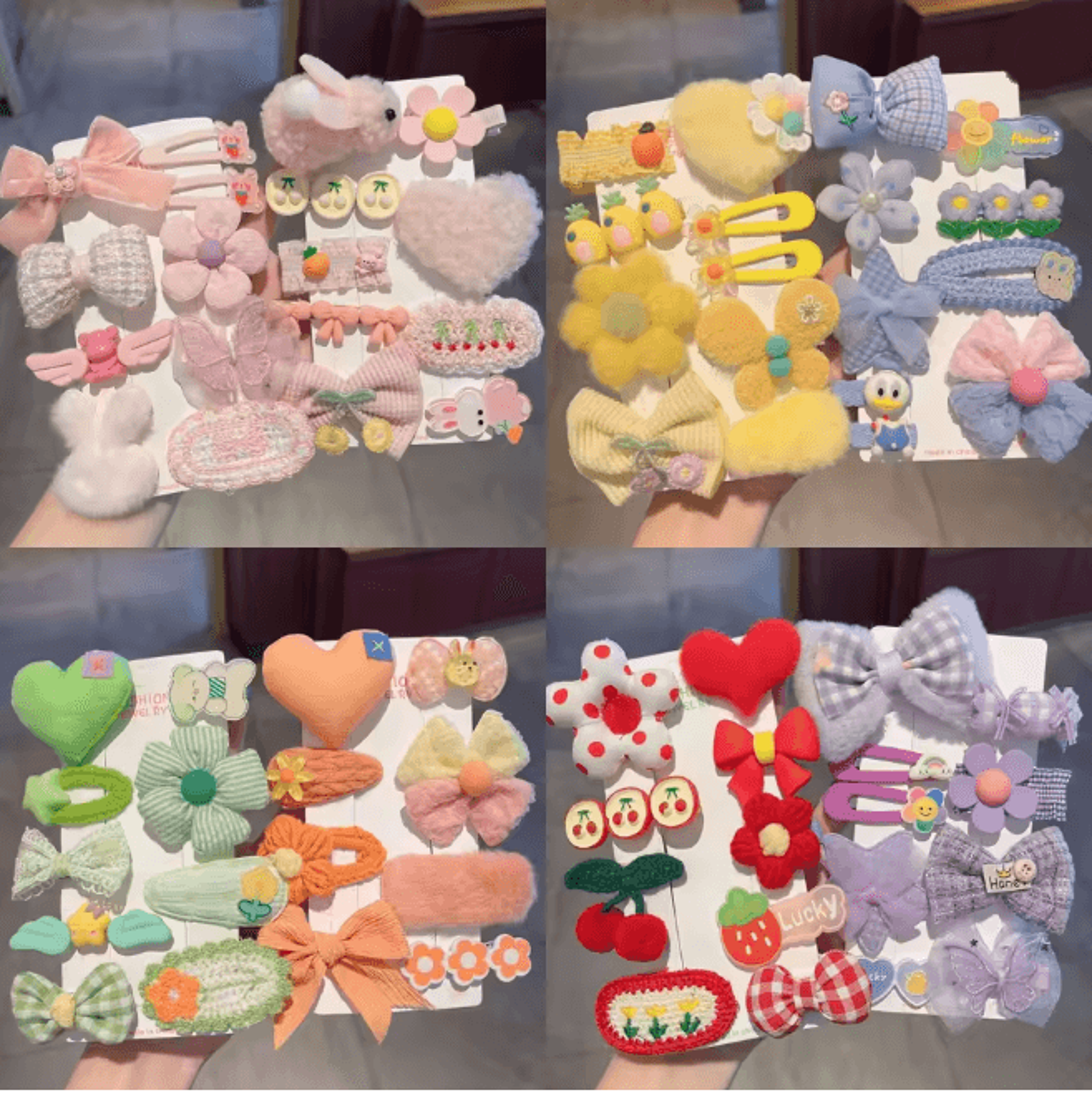 autumn winter plush cartoon animal hair clip for women cute bangs side hair accessory