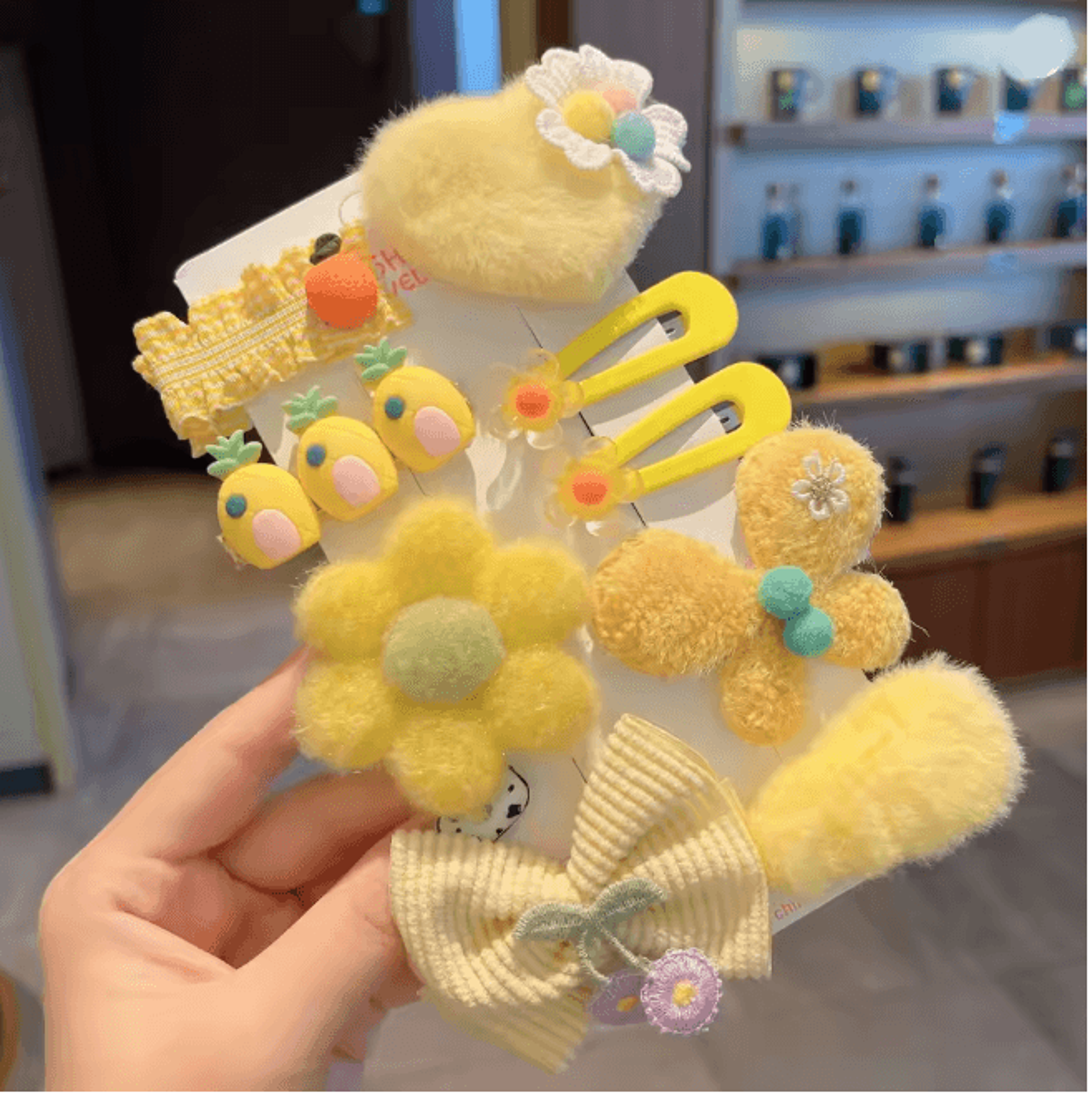 Autumn Winter Plush Cartoon Animal Hair Clip For Women Cute Bangs Side Hair Accessory 5