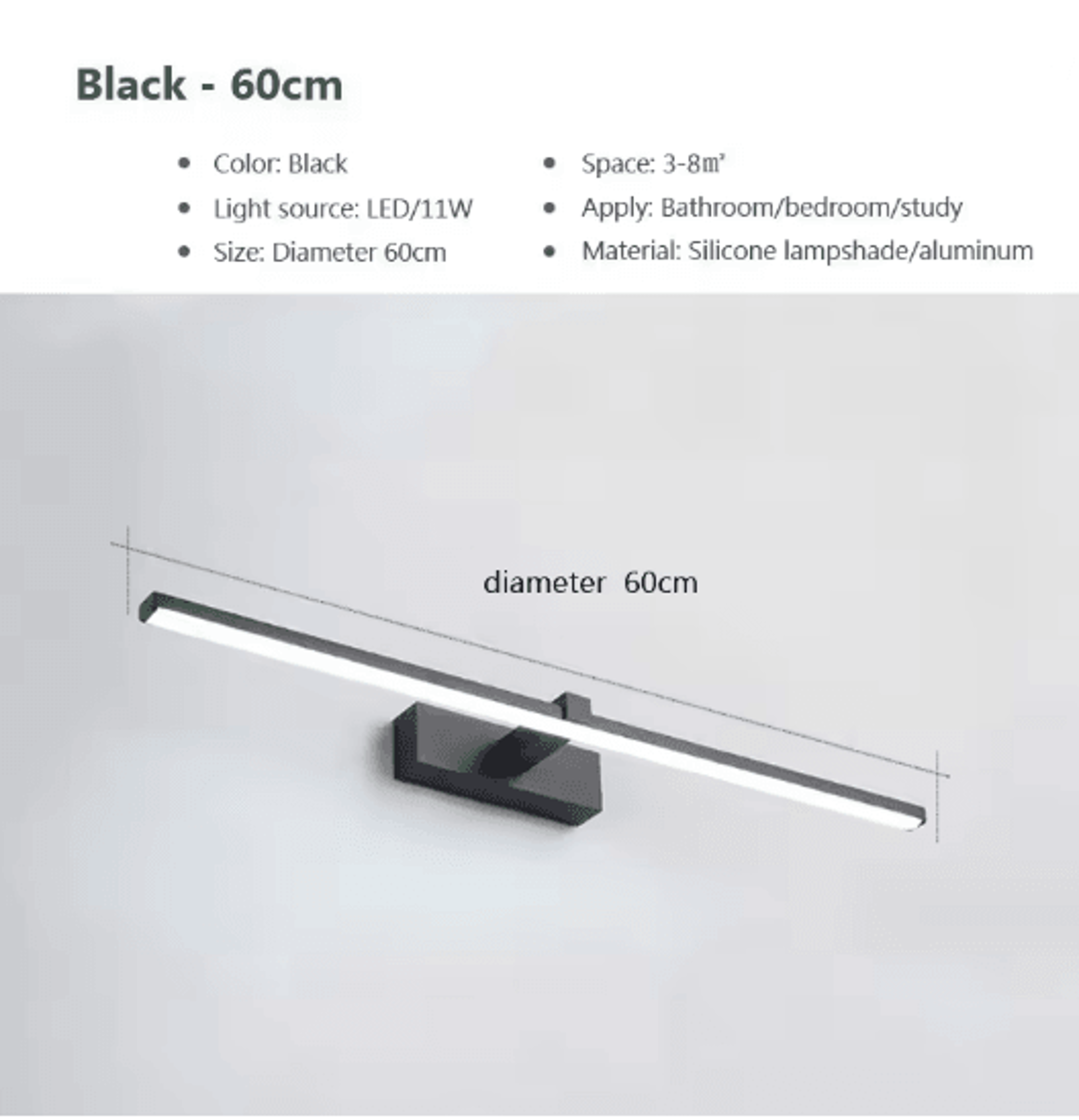 Waterproof LED Mirror Light Modern Bathroom Wall Lamp For Makeup 4