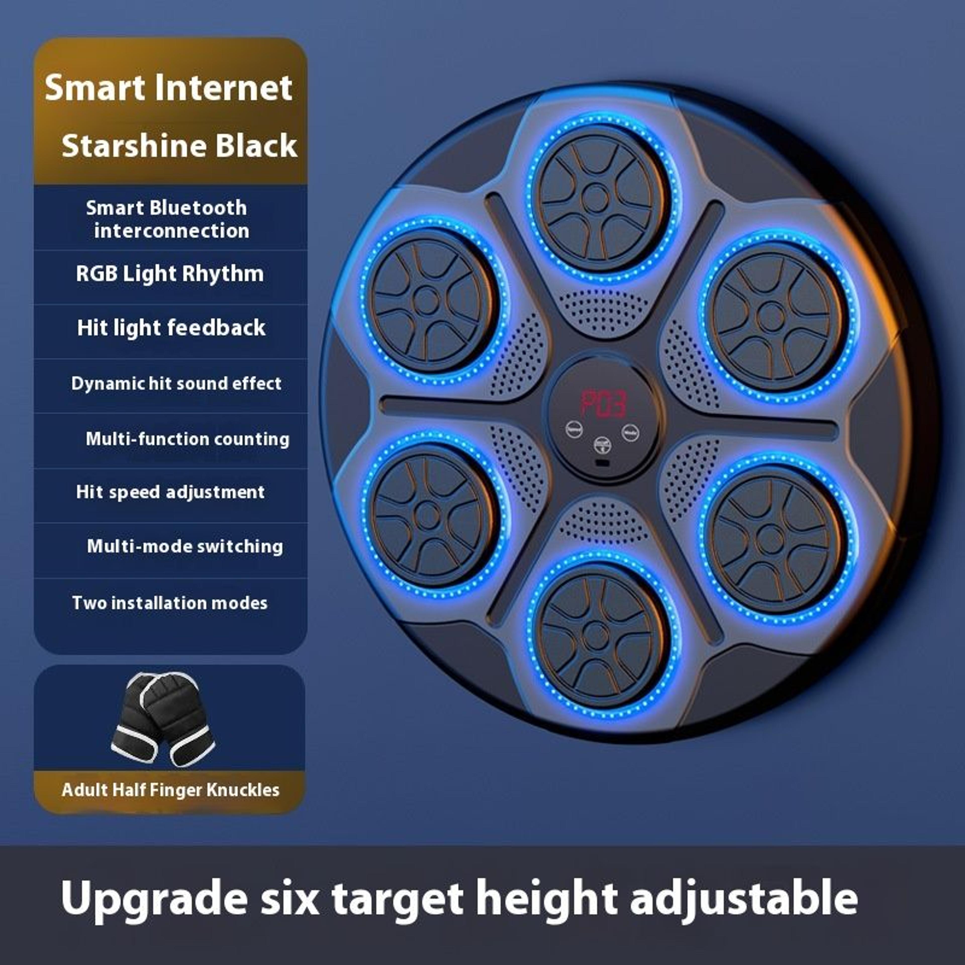 RhythmStrike Smart Music Boxing Trainer  WallMounted Bluetooth Punch Pad For Home Fitness  Reaction