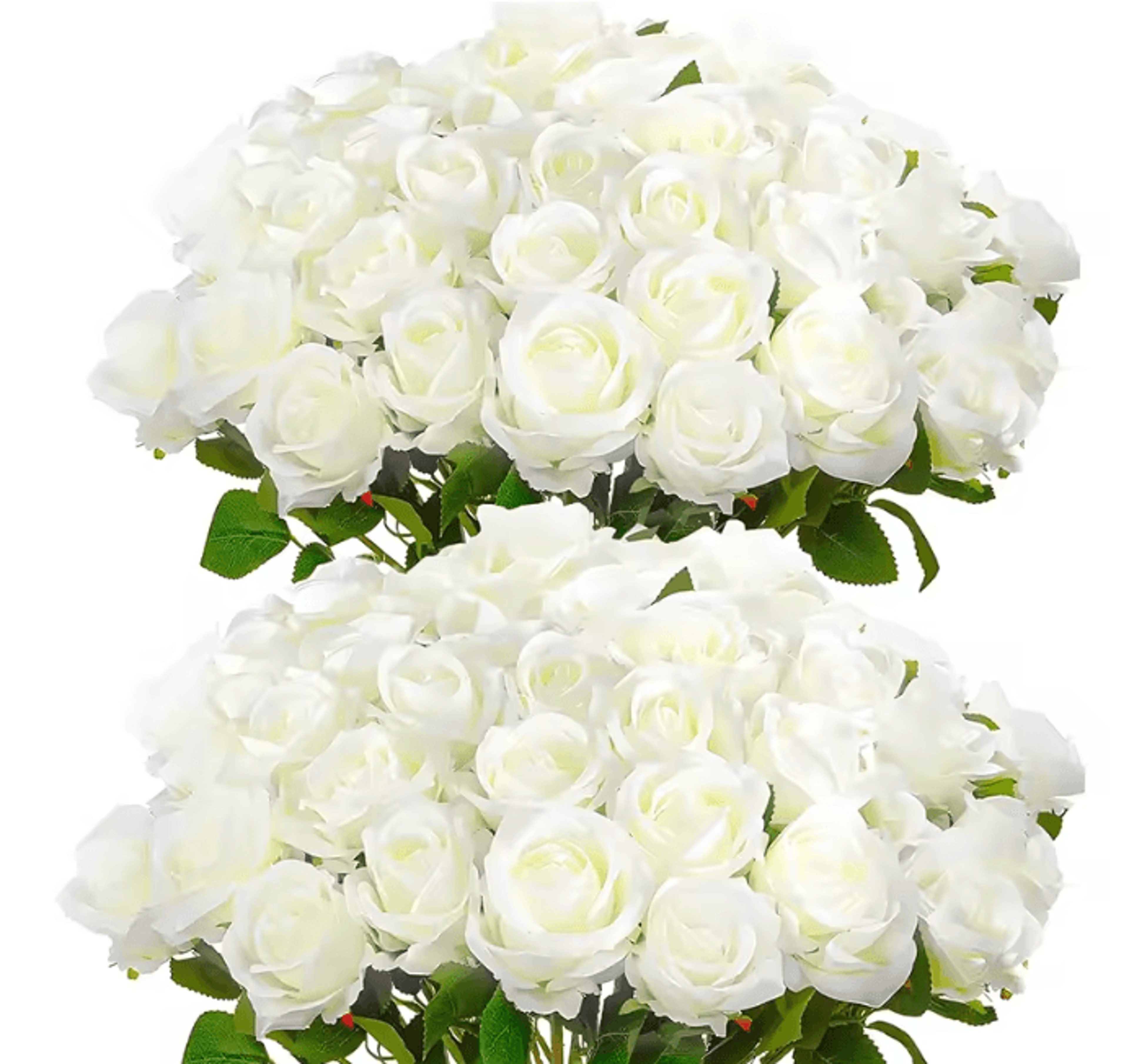 50 Piece Real Touch Artificial Roses Velvet Fake Rose Flowers For DIY Wedding Decor 4