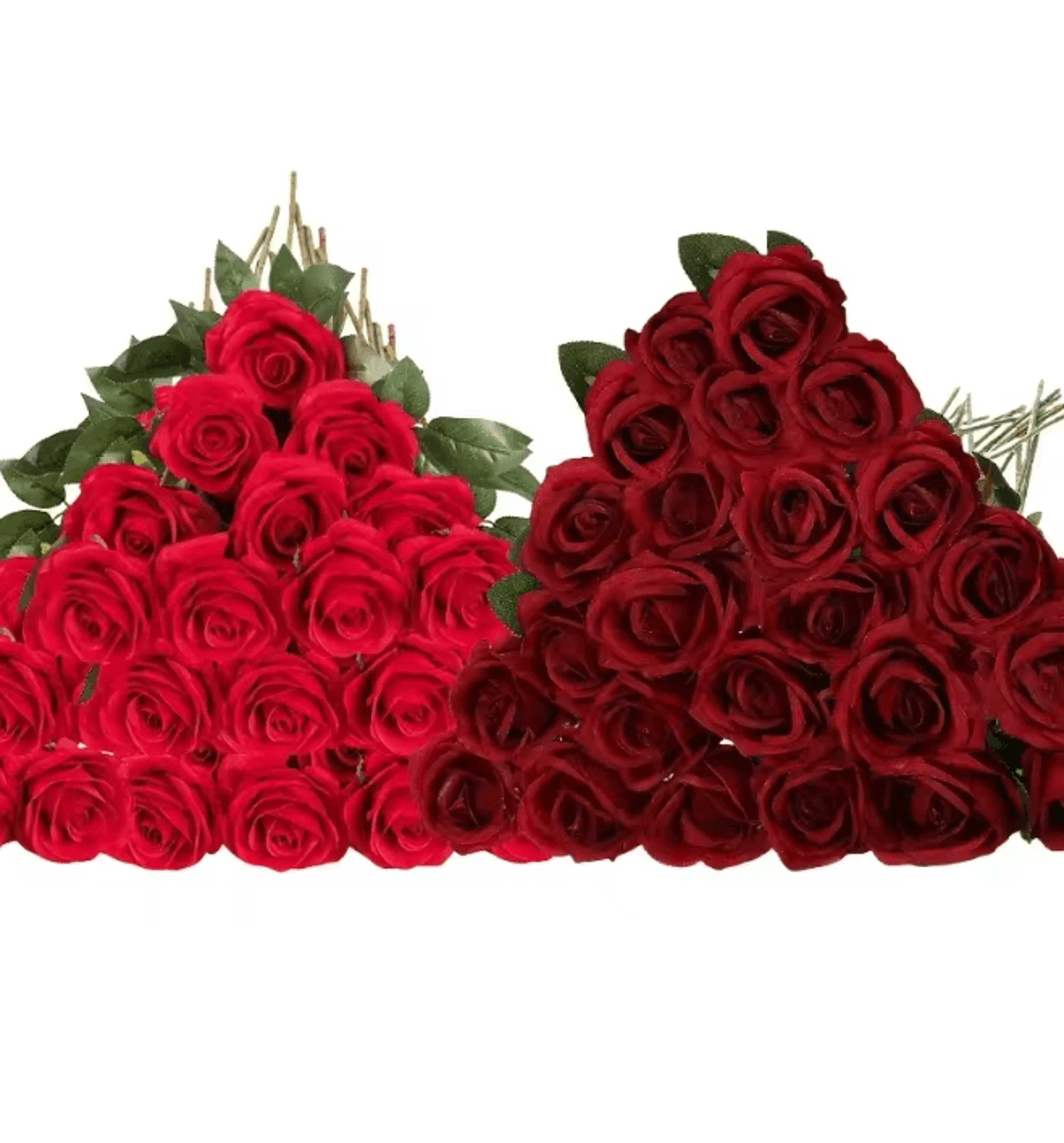 50 Piece Real Touch Artificial Roses Velvet Fake Rose Flowers For DIY Wedding Decor 14