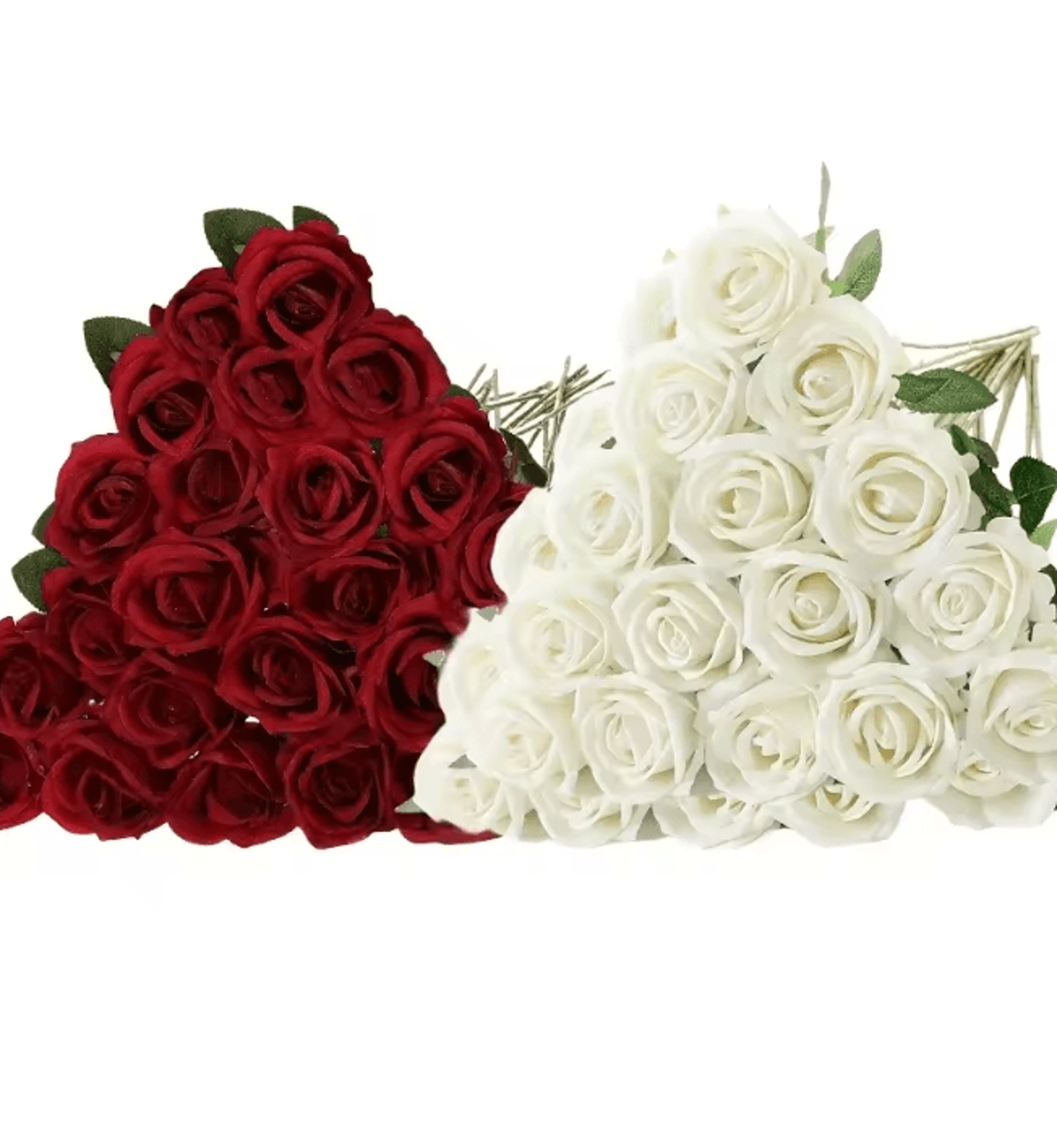 50 Piece Real Touch Artificial Roses Velvet Fake Rose Flowers For DIY Wedding Decor 15