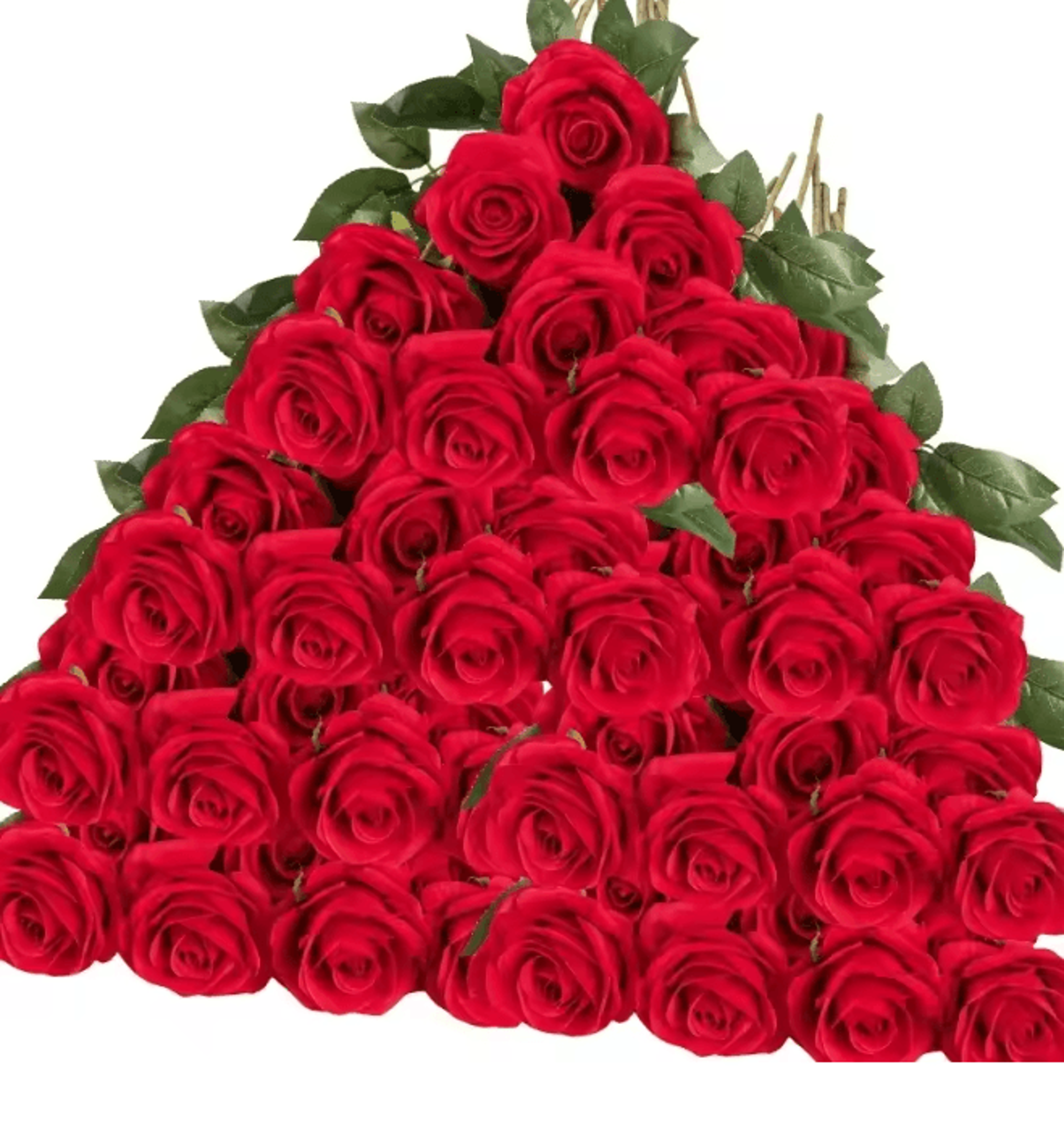 50 Piece Real Touch Artificial Roses Velvet Fake Rose Flowers For DIY Wedding Decor 6