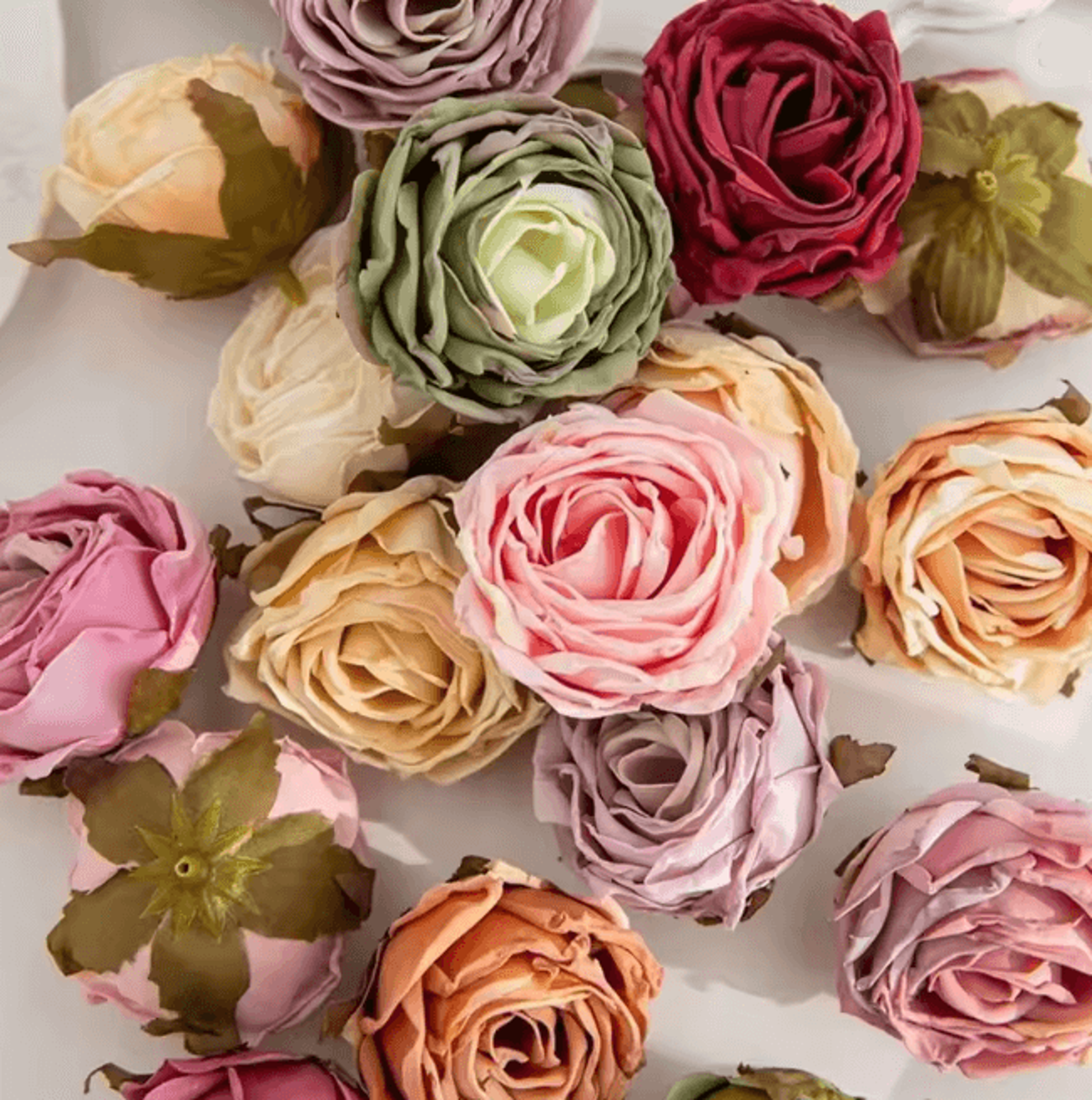 Burned Edge Artificial Rose Flower For Wedding Bridal Bouquet And DIY Decor 2